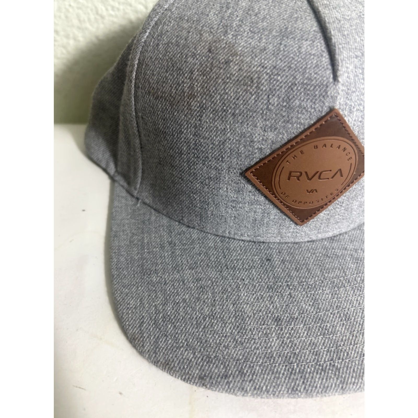 RVCA VINTAGE RVCA VA Patch Twill Snap Back Hat Cap Smoke Grey Adjustable Snapback Men Size ONE SIZE - 2 Thumbnail