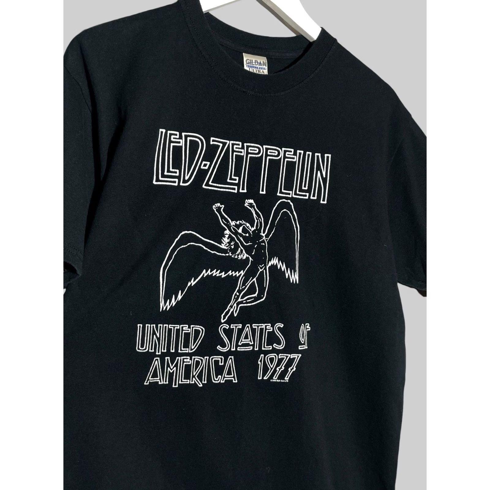 Gildan Led Zeppelin T-Shirt United States Of America 2000’s Black M Crew Neck Short Sleeve Vintage Logo Band Rock Mens Gildan Cotton Shirt Size US M / EU 48-50 / 2 - 3 Thumbnail