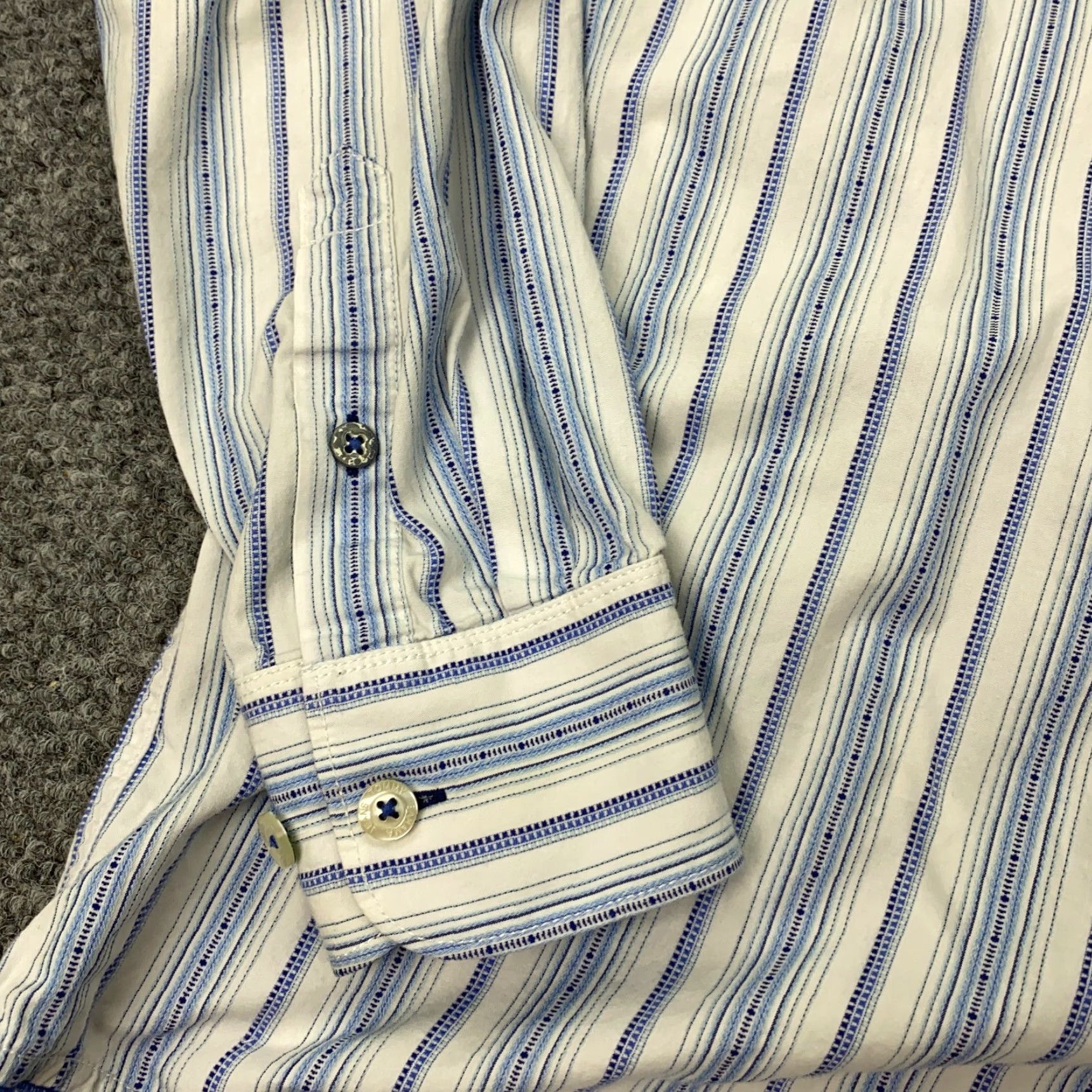 Tommy Bahama Tommy Bahama Linen Shirt Mens L Striped Button-Up Long Sleeve Casual, Travel, Beach Mens Shirt Size US L / EU 52-54 / 3 - 4 Thumbnail