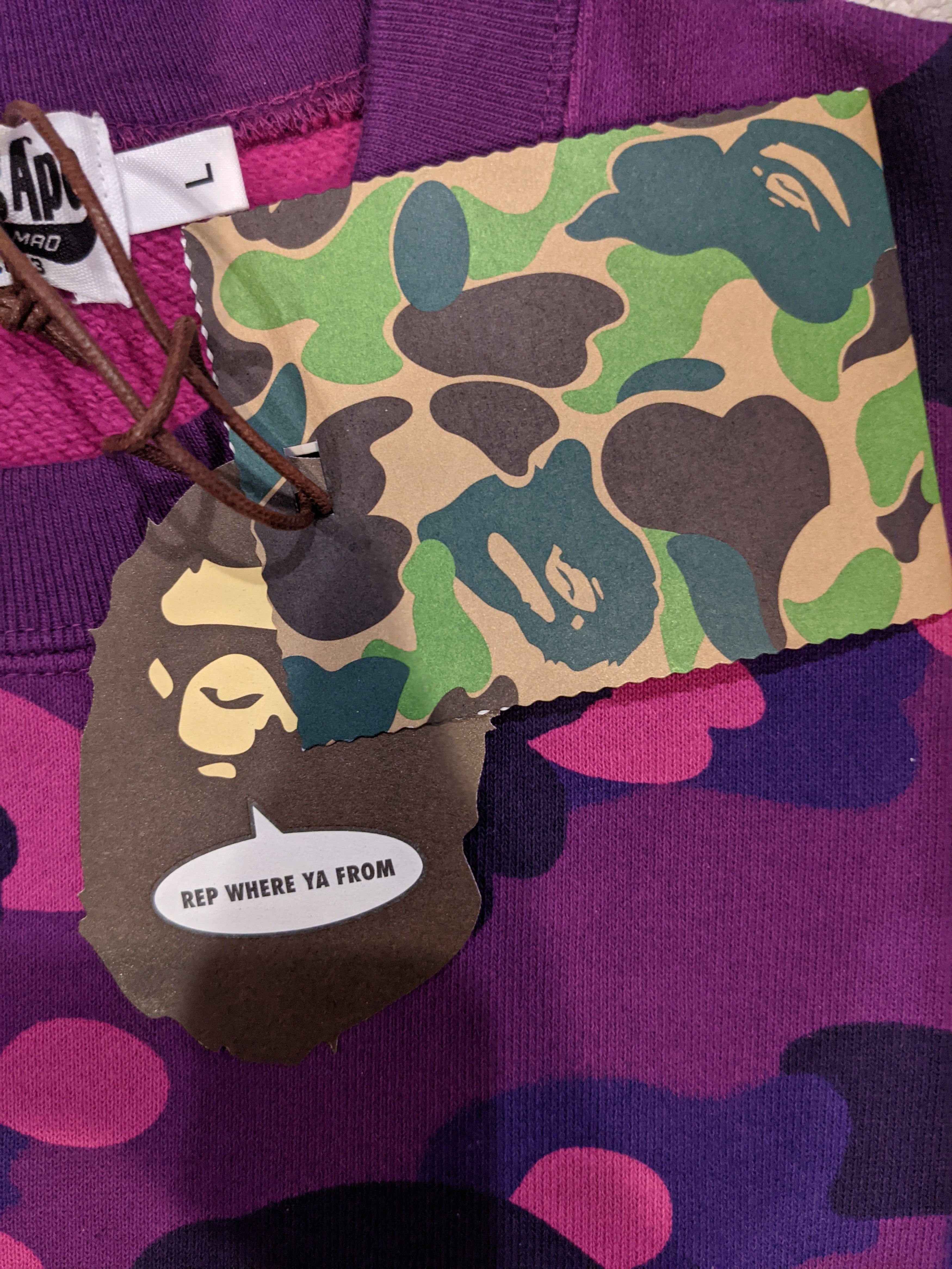 Bape Bape Purple Camo Crewneck Size US L / EU 52-54 / 3 - 10 Thumbnail