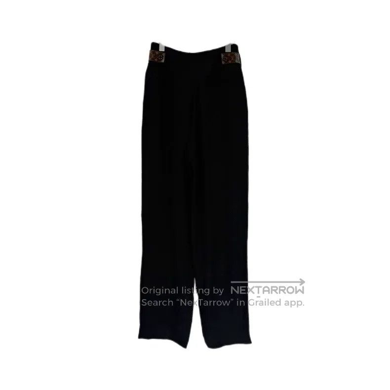 Louis Vuitton Louis Vuitton Black chiffon presbyopic leather label trous Size US 36 / EU 52 - 2 Thumbnail