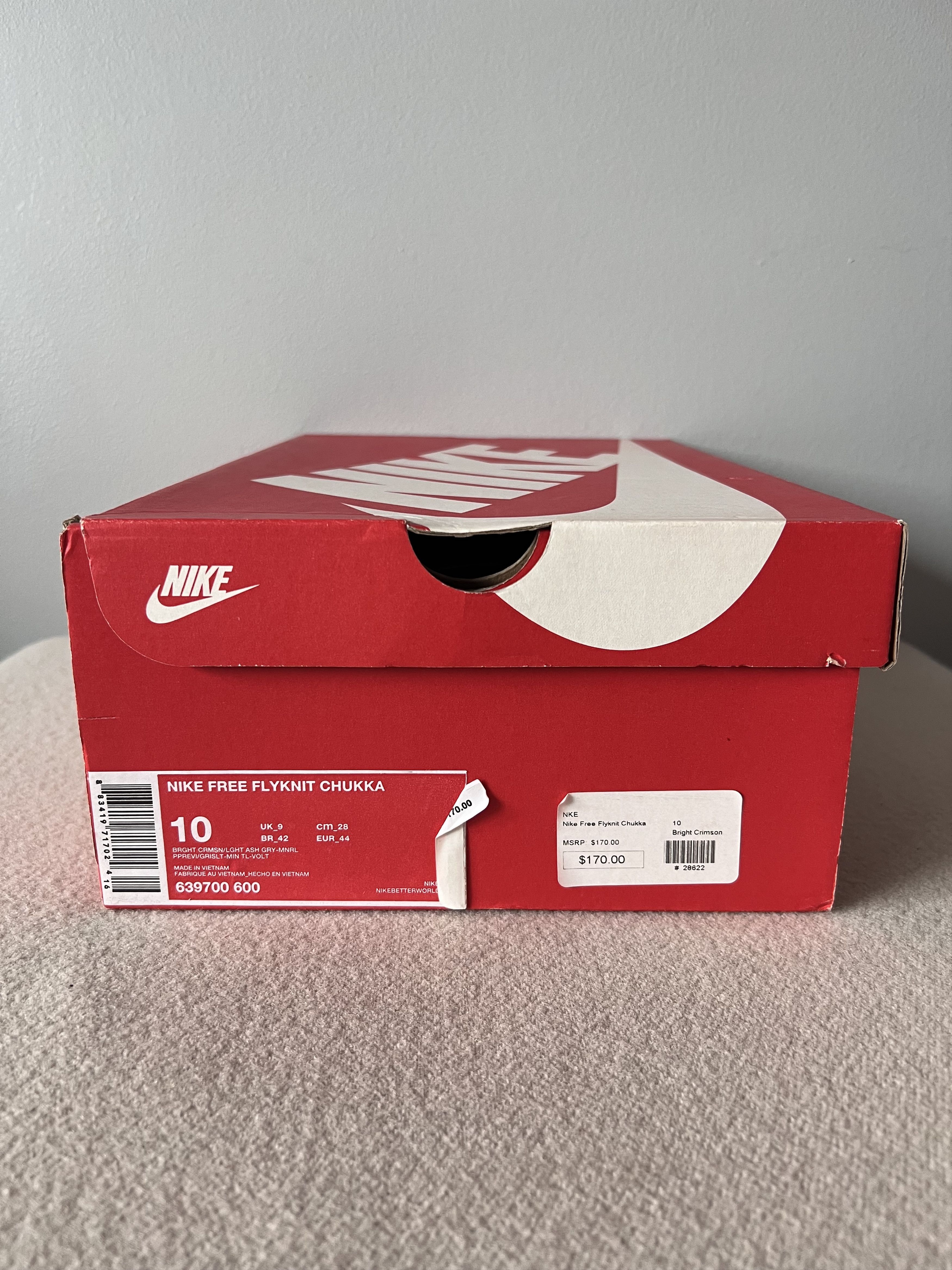 Nike Nike Free Flyknit Chukka in Bright Crimson Red Size US 10 / EU 43 - 8 Thumbnail