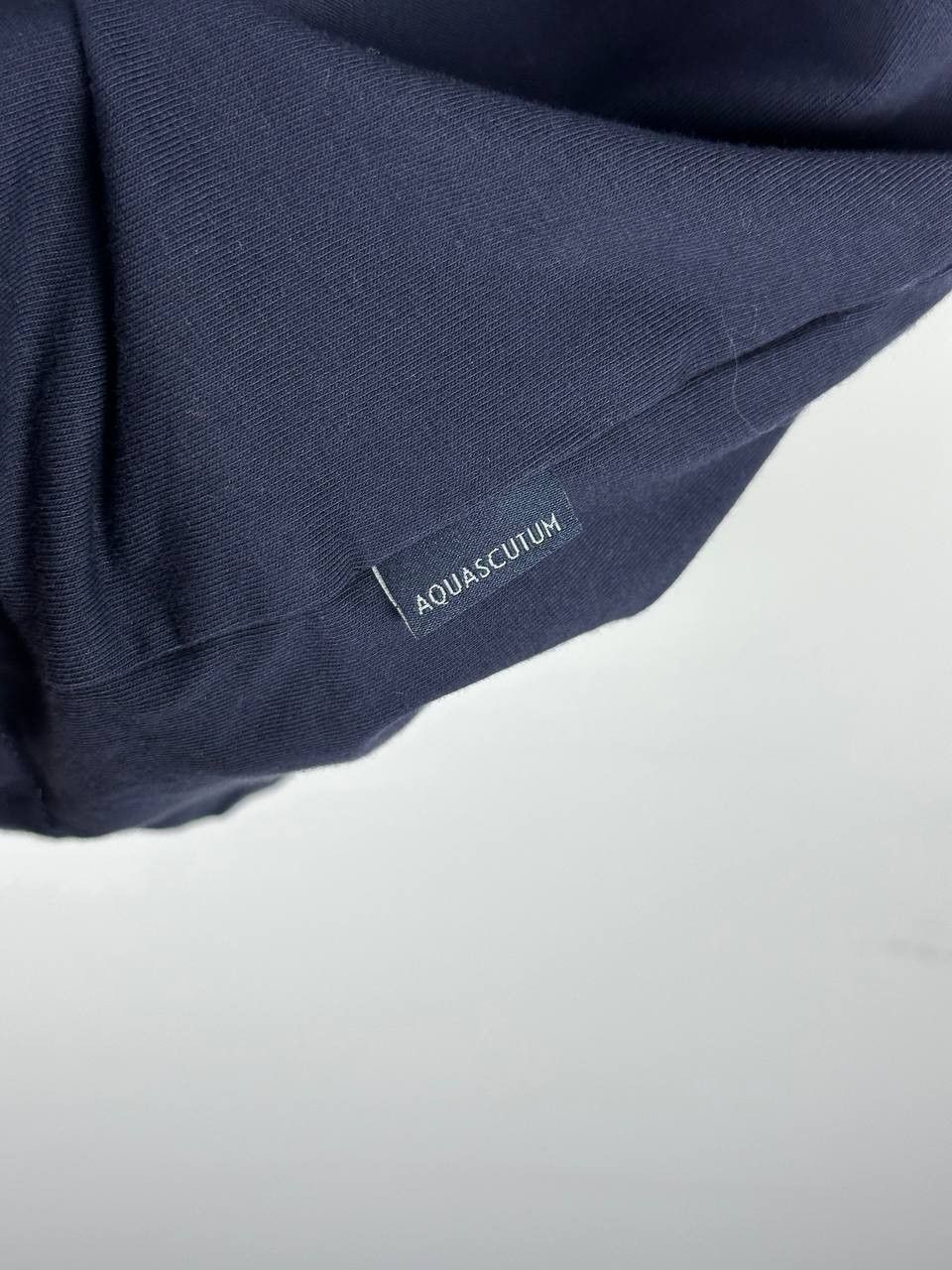 Aquascutum × Designer Aquascutum Big Logo Navy T Shirt Size US XL / EU 56 / 4 - 8 Thumbnail