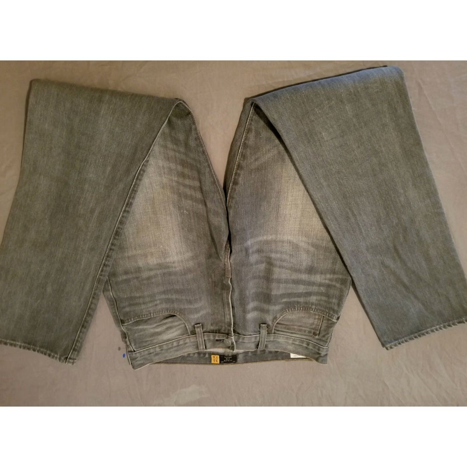 Denime Mens J. Crew 770 Jeans Gray Straight Denim Pants 31x34 Size US 31 - 6 Thumbnail
