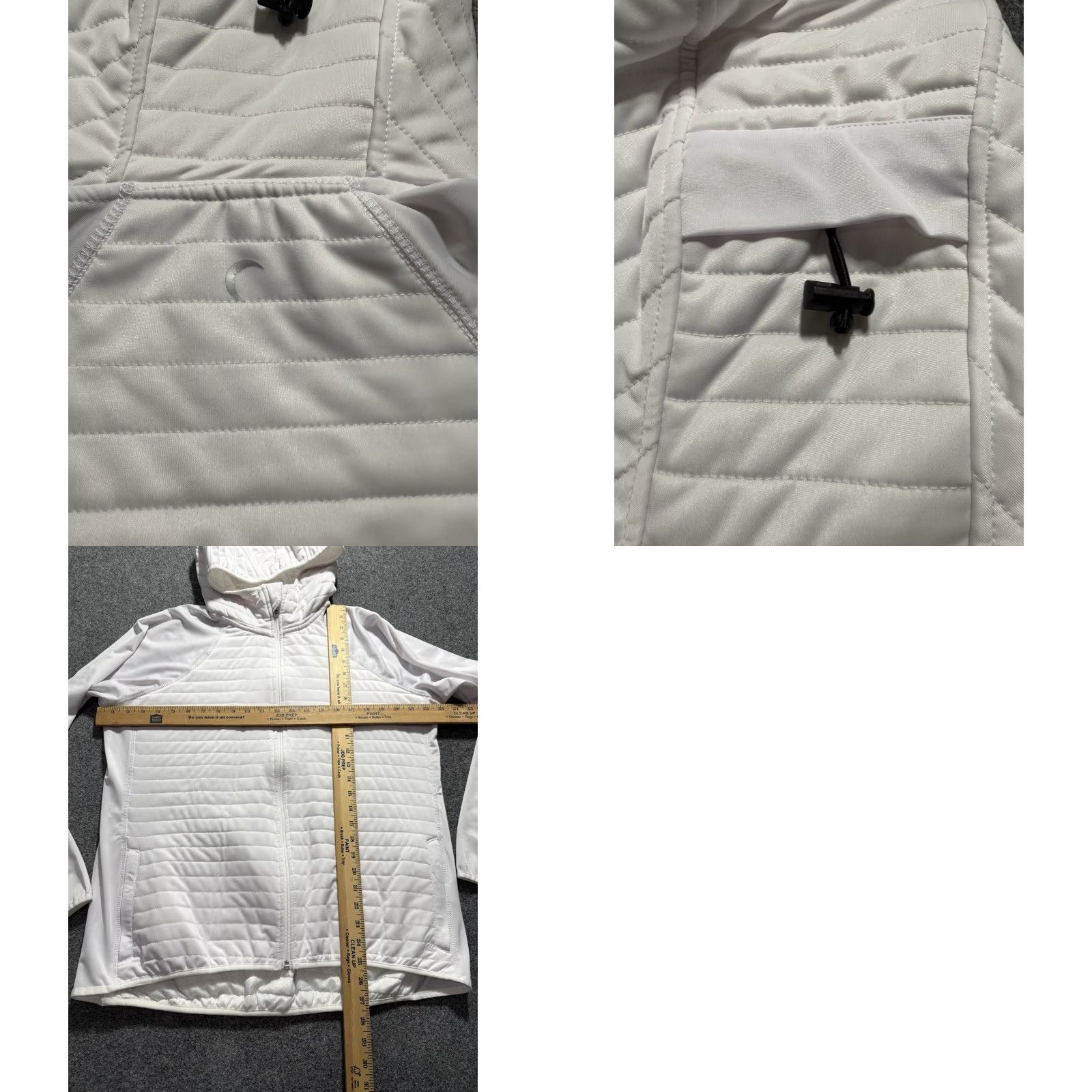 Vintage ZYIA Active Solitude Jacket White 3XL Hooded Full Zip Women’s Pockets Size 3XL Regular Jacket Women Size XXL / US 16-18 / IT 52-54 - 8 Thumbnail