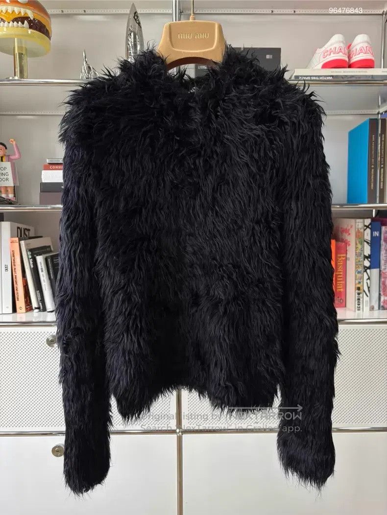 Balenciaga Balenciaga Black Round Neck Fuzzy Knit Top Size US M / EU 48-50 / 2 - 1 Thumbnail