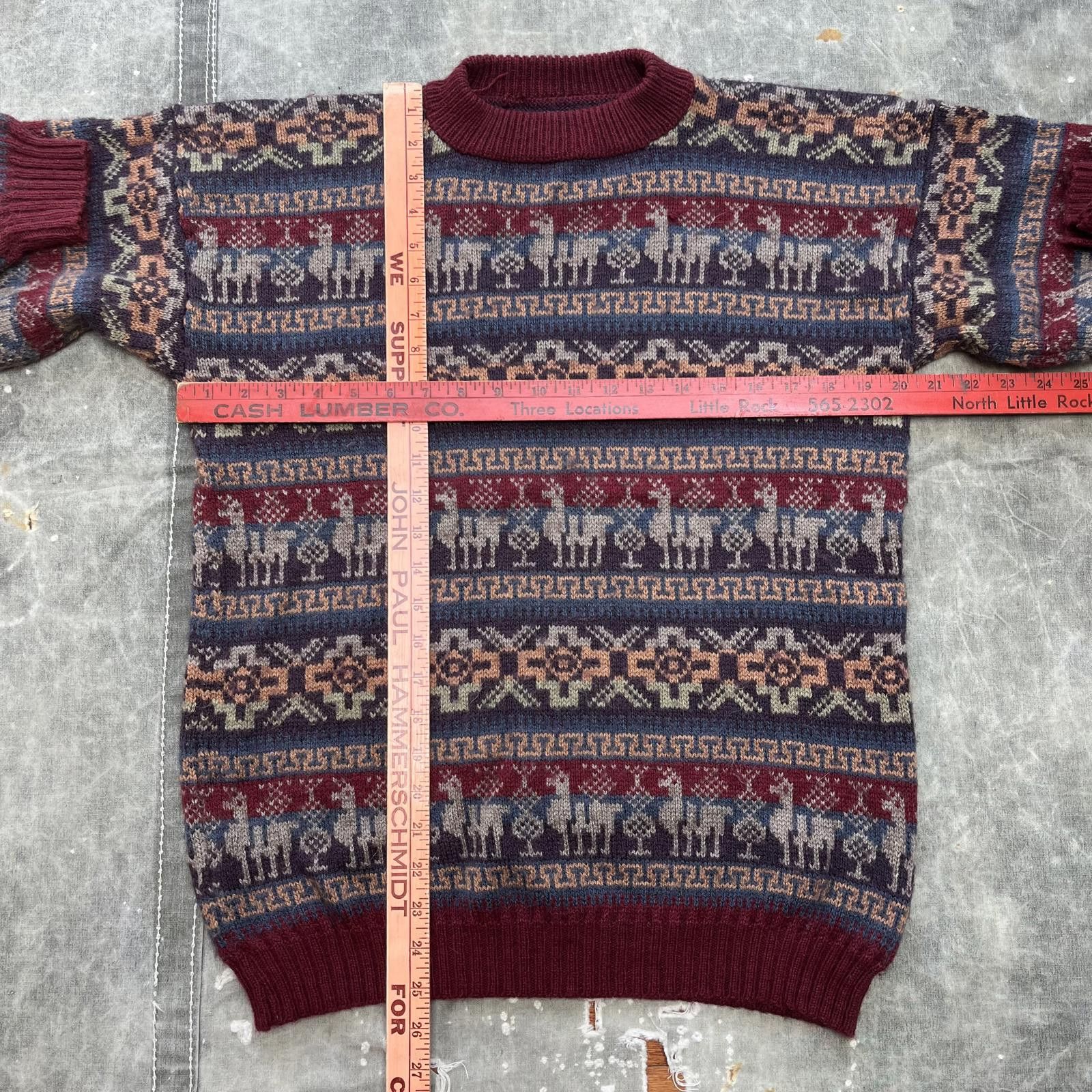 Vintage Vintage 1970s Unique Llama Alpaca Aztec Style Sweater Size US M / EU 48-50 / 2 - 3 Thumbnail