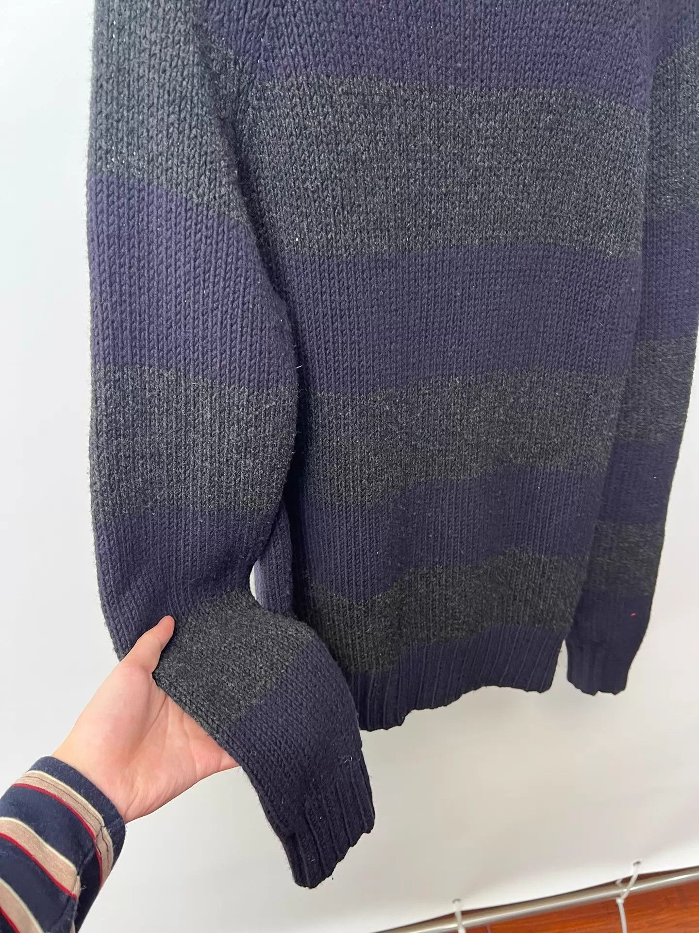 Dries Van Noten Dries Van Noten Striped Wool Knit Drop Shoulder Sweater M Size M / US 6-8 / IT 42-44 - 4 Thumbnail