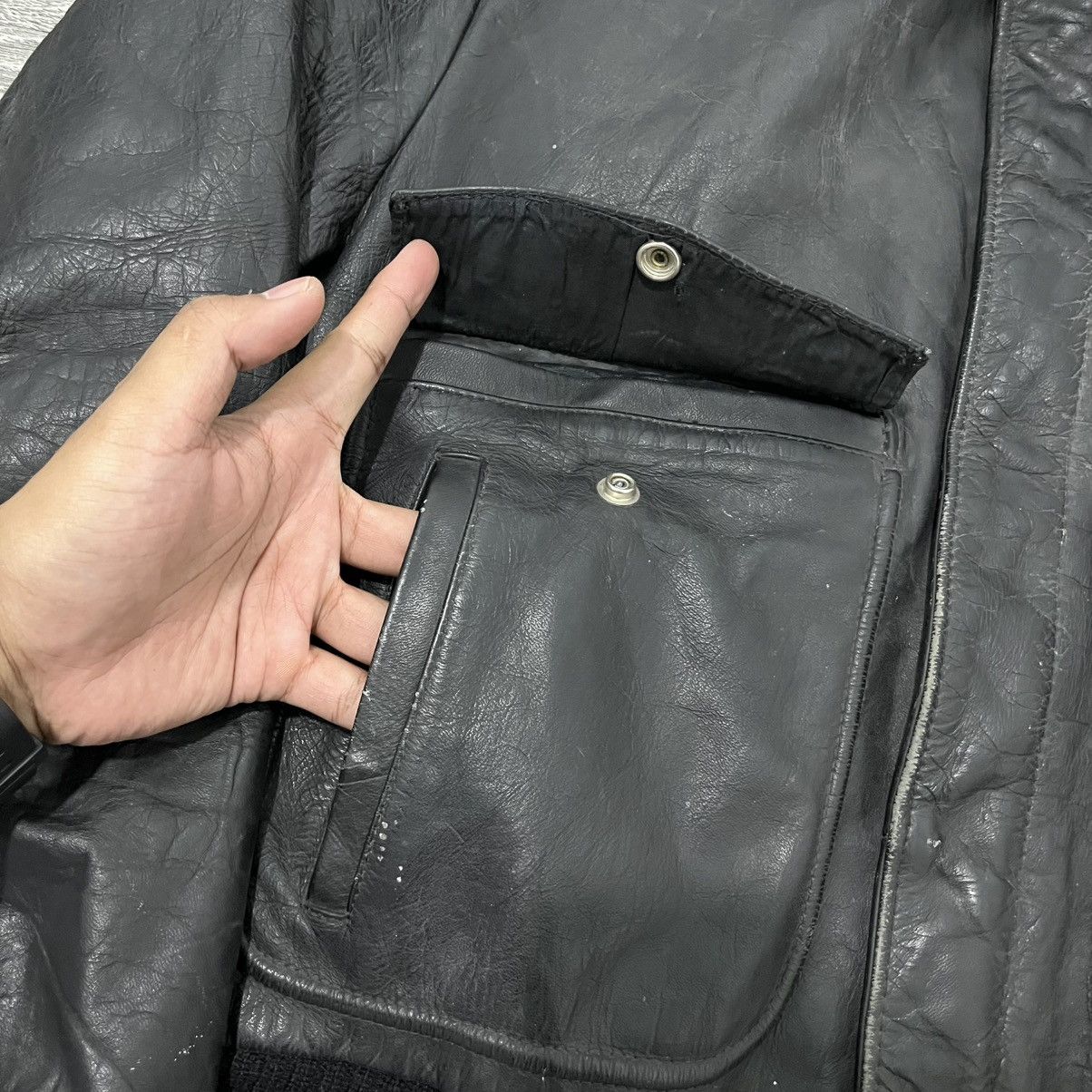 Leather VTG OAKTON LIMITED Bomber Fight Leather Jacket Size US XL / EU 56 / 4 - 5 Thumbnail