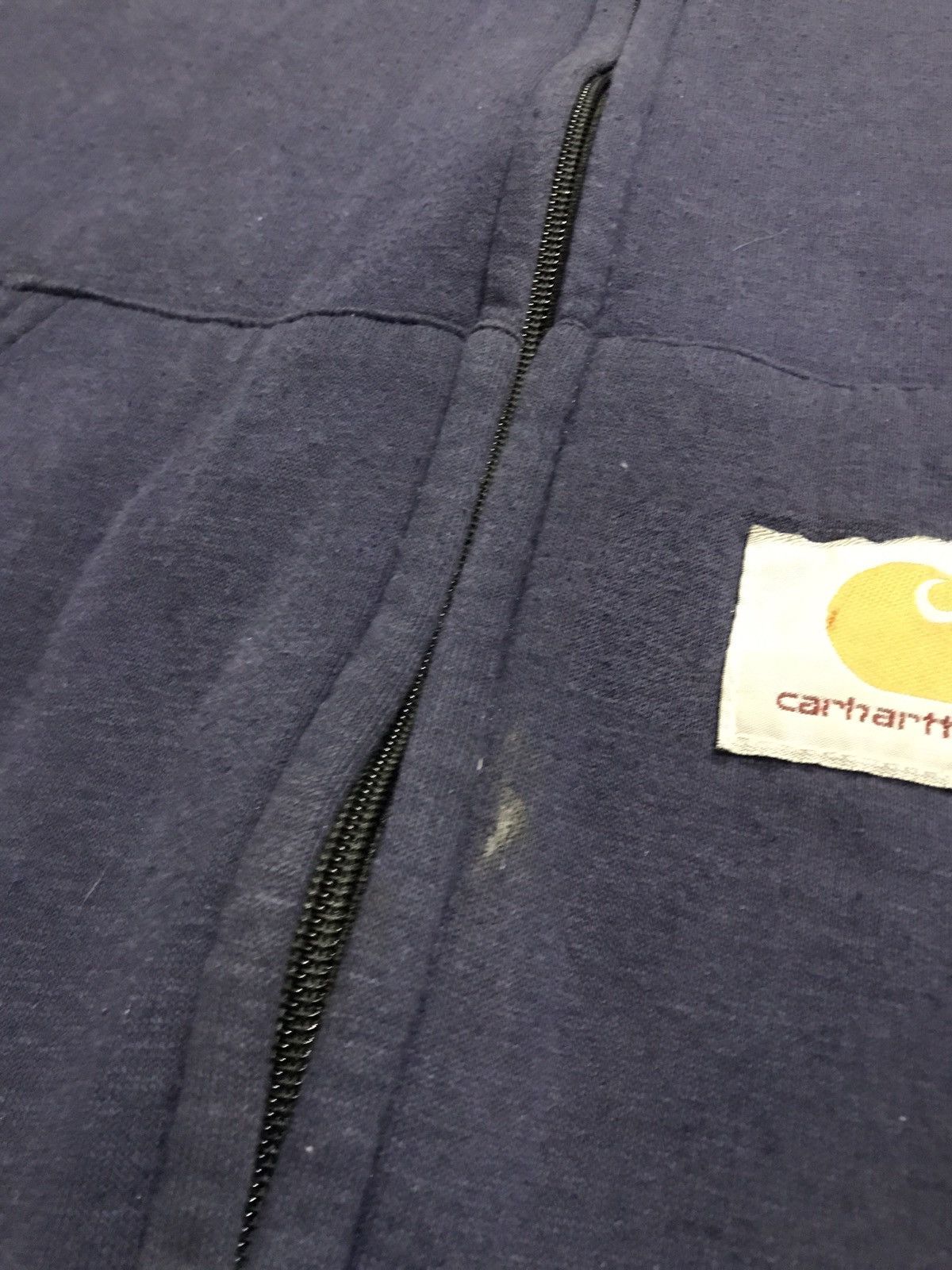 Carhartt × Vintage Vintage Zip-Hoodie Carhartt Embroiled Logo Faded Blue Size US L / EU 52-54 / 3 - 7 Thumbnail