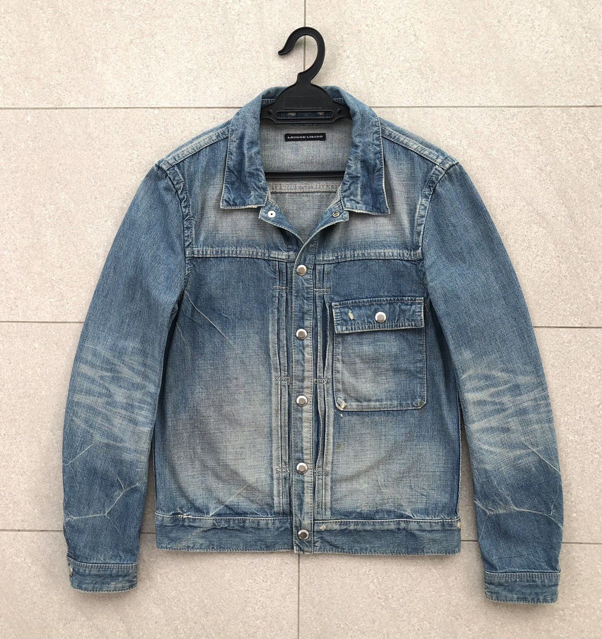 Lounge Lizard Japanese Brand Loung Lizard Type 1 Denim Jacket Jacket Size S / US 4 / IT 40 - 1 Thumbnail
