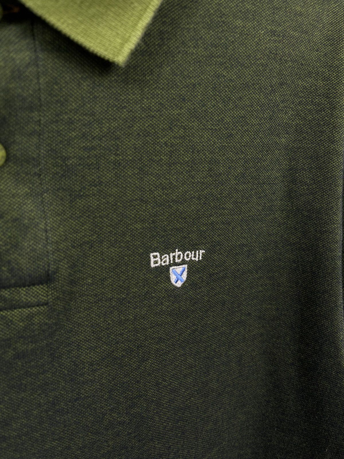 Barbour Vintage Polo T-Shirt Barbour Green Men’s Size XL Y2K Size US XL / EU 56 / 4 - 3 Thumbnail
