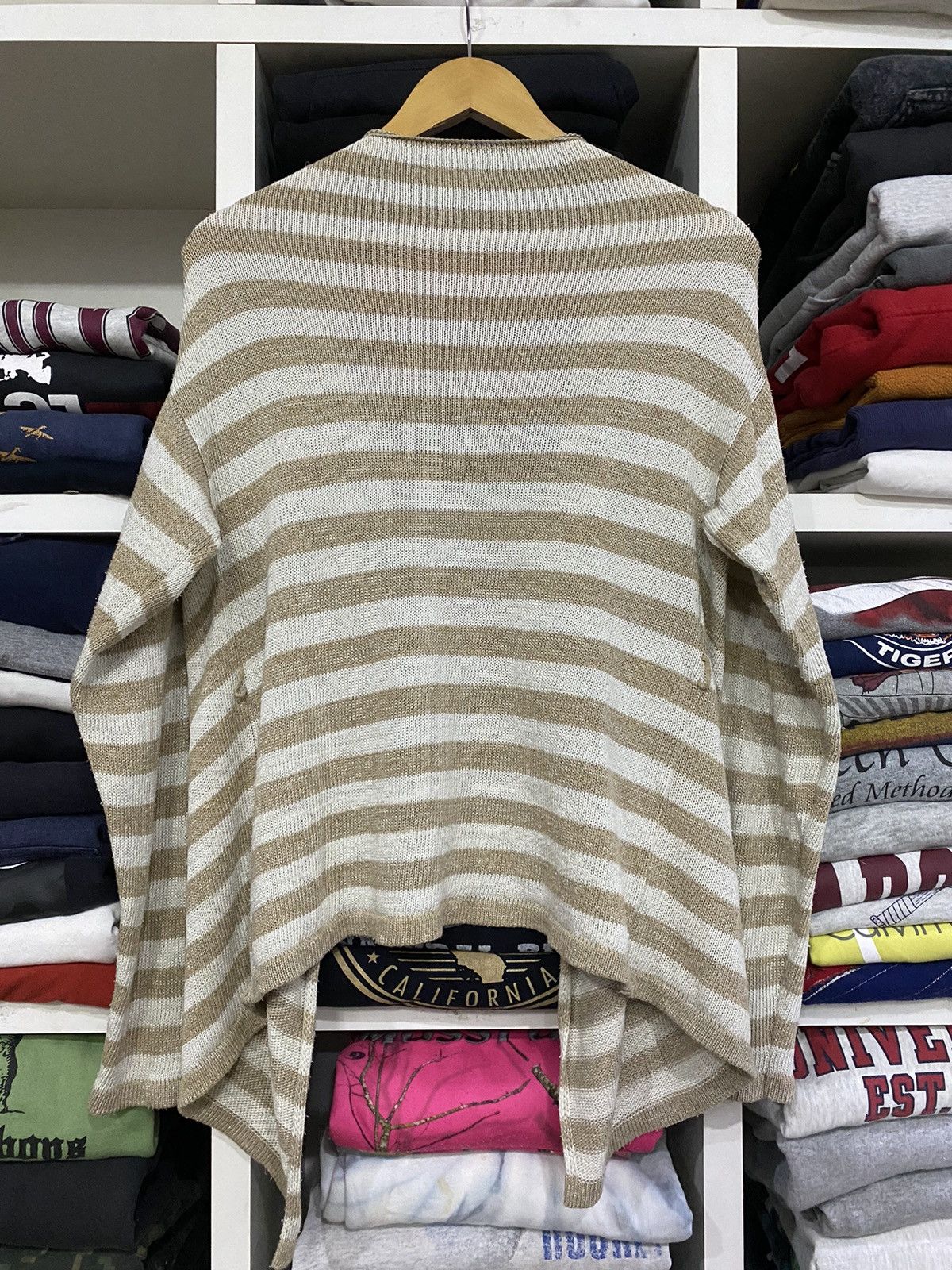 Japanese Brand × Vintage Naracamice Stripe Cardigan Size L / US 10 / IT 46 - 8 Thumbnail