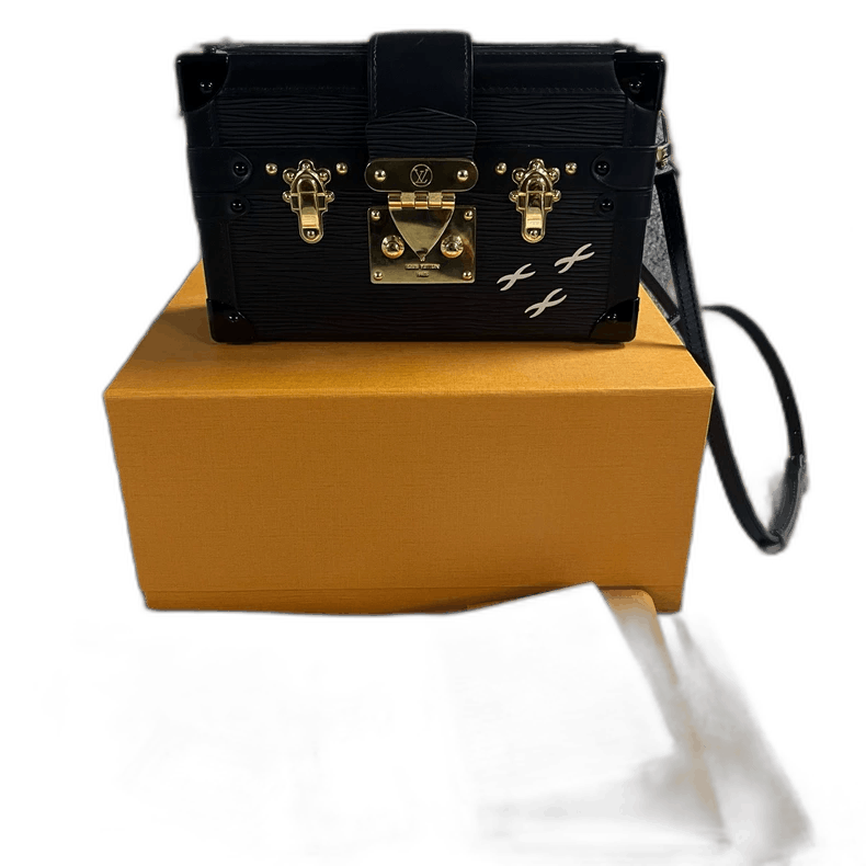 Louis Vuitton Black Gold Buckle Box Bag, Women's