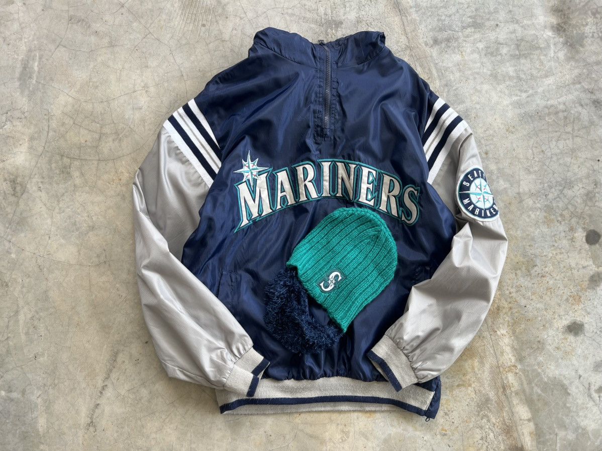 MLB VINTAGE SEATTLE MARINERS MLB LIGHTWEIGHT WINDBREAKER JACKET Size US XL / EU 56 / 4 - 15 Thumbnail