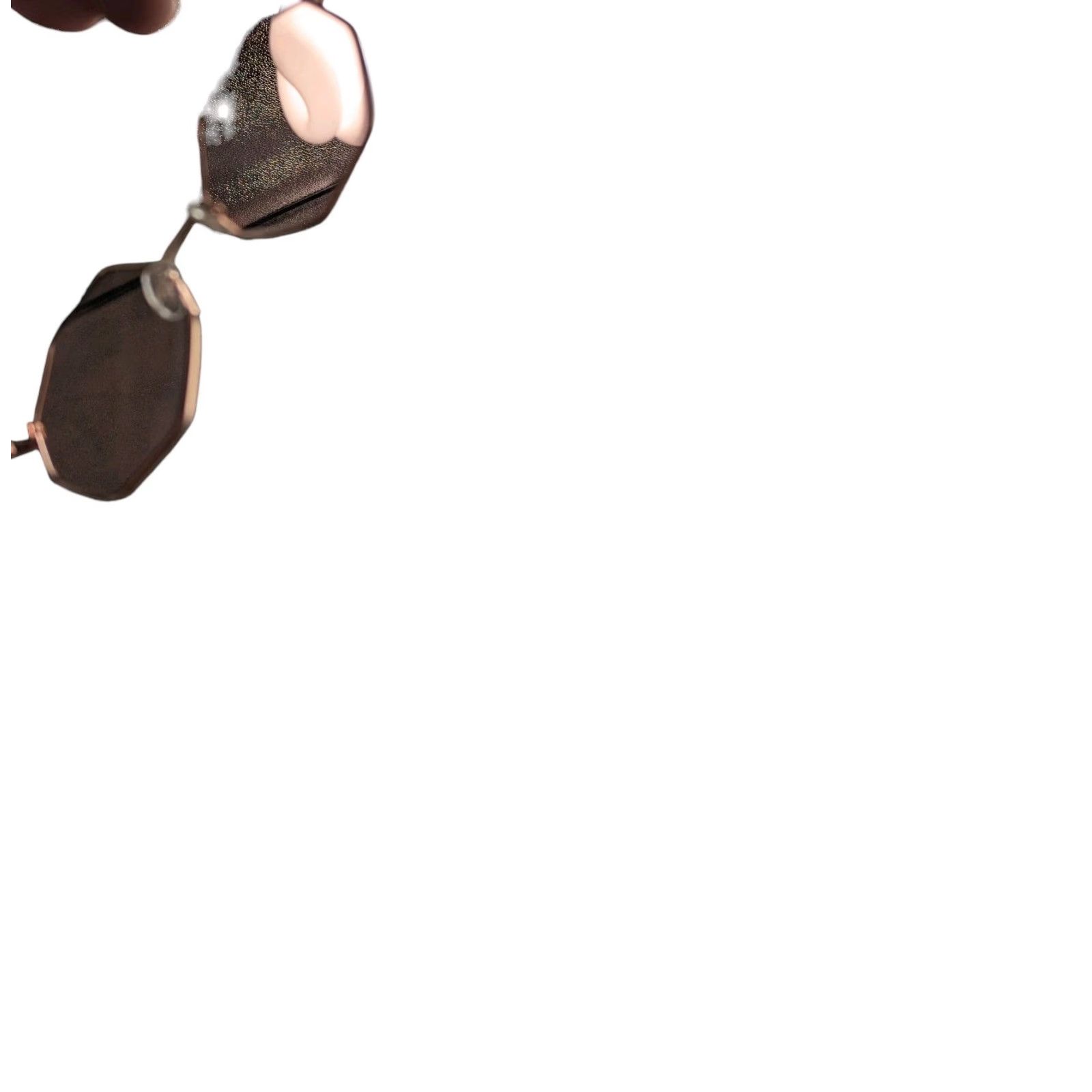 VonZipper Pearl Octagon Sunglasses Rose Gold Pink Lens Geometric Retro Shades OVERSIZE WOMENS SUNGLASSES Gold Rose Metal Frame | Mirrored  main image 2