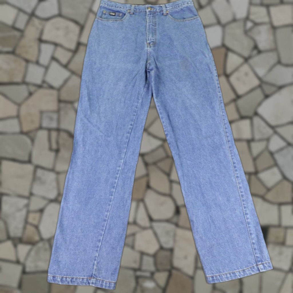 Gotcha VINTAGE Gotcha Jeans Mens 34x34 Denim High Rise Jeans Straight 90s Y2K Blue Regular Mens Size US 33 - 1 Thumbnail
