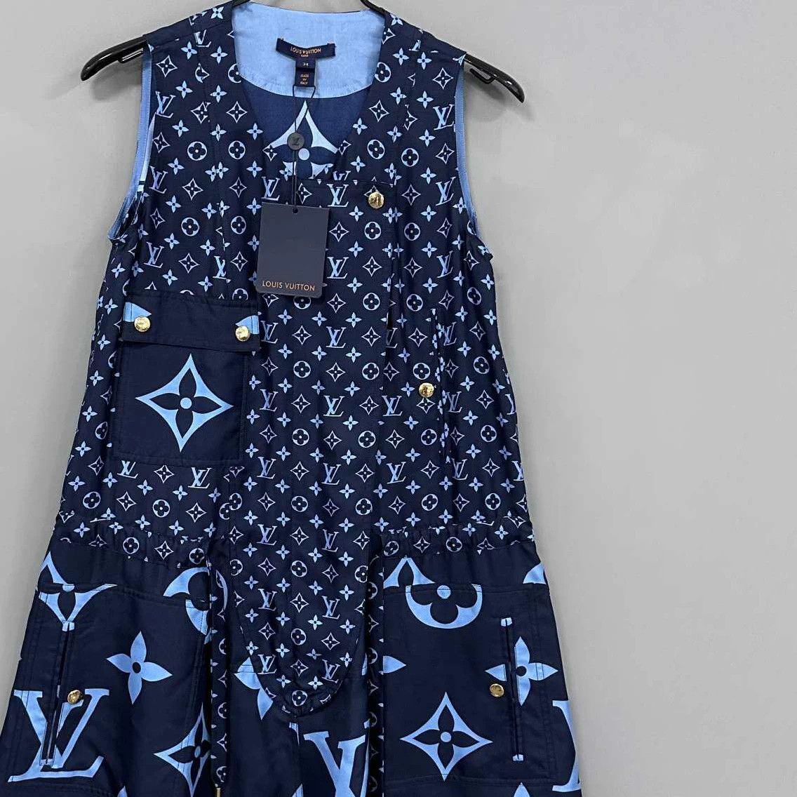 Louis Vuitton LV new Bermuda all-over logo sleeveless dress 34 Size XS / US 0-2 / IT 36-38 - 2 Thumbnail