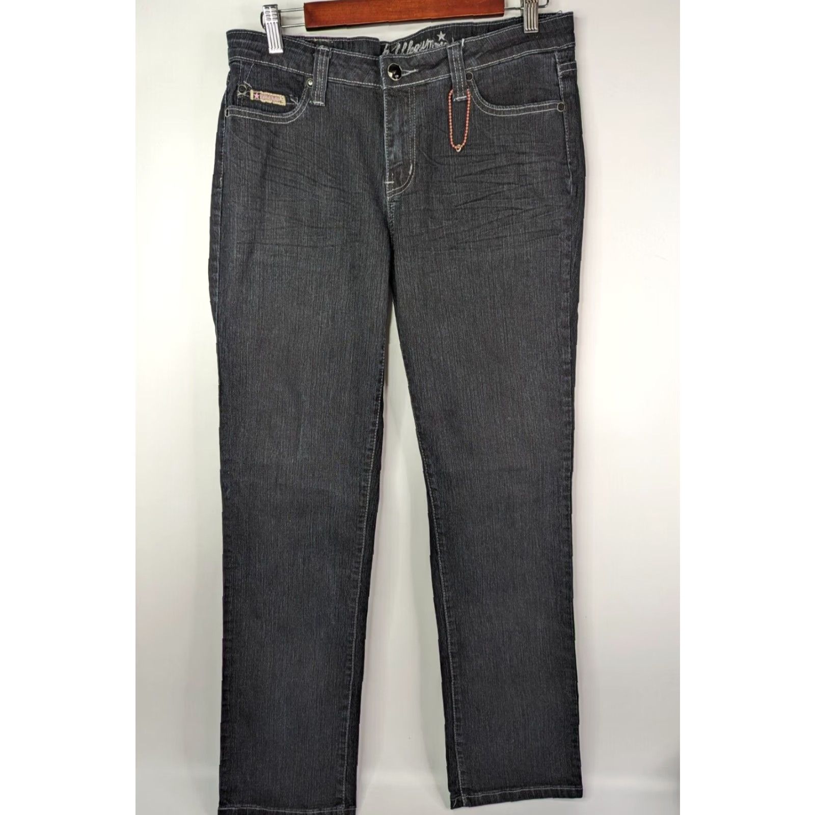 Vintage VINTAGE Bubblegum Jeans Womens Jr Size 15/16 Dark Wash Mid Rise Embelished Denim Jeans Size 36" / US 14 / IT 50 - 3 Thumbnail