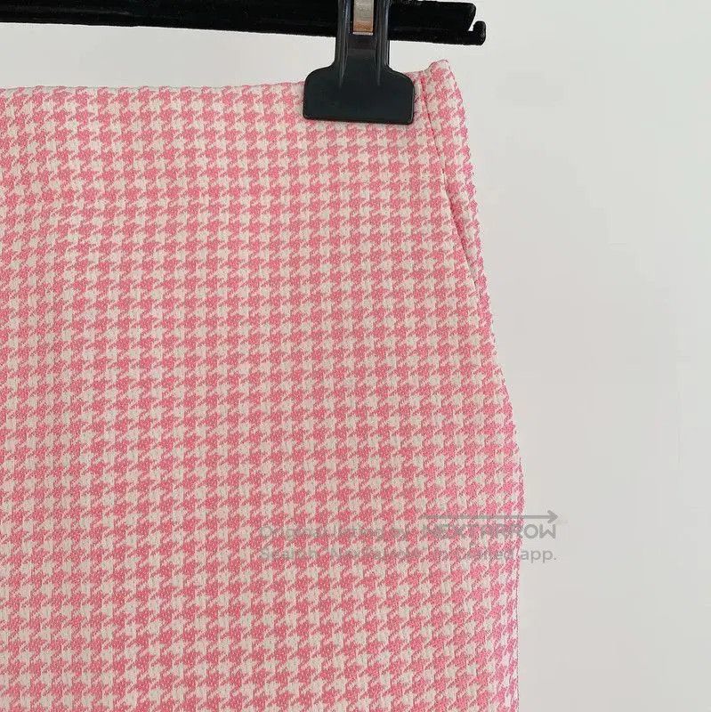 Dior Dior Pink Cotton Checkered Trousers for Women . Size 26" / US 2 / IT 38 - 3 Thumbnail
