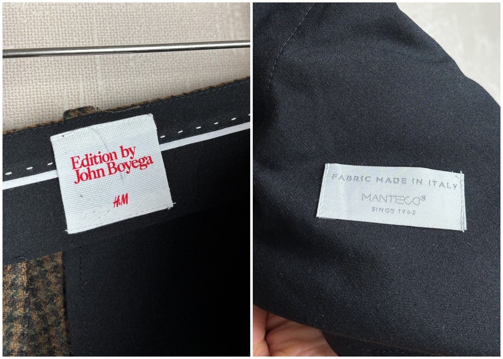 H&M H&M Edition by John Boyega Houndstooth Wool Blend Pants Size US 36 / EU 52 - 9 Thumbnail