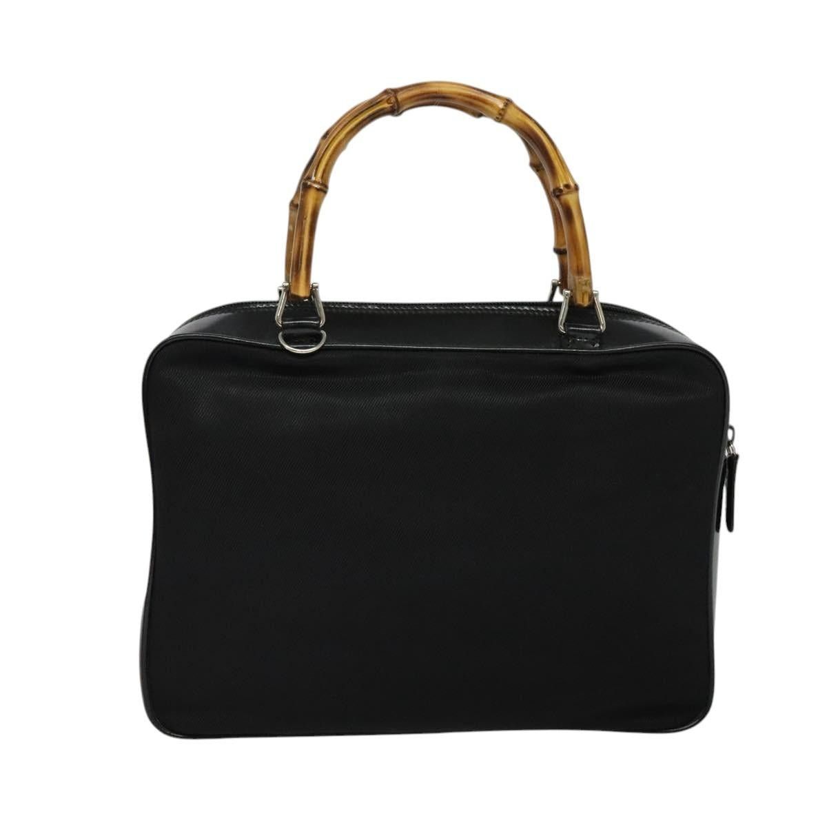 Gucci GUCCI Bamboo Hand Bag Nylon Black Silver 000 2040 000 2040 Size ONE SIZE - 3 Thumbnail