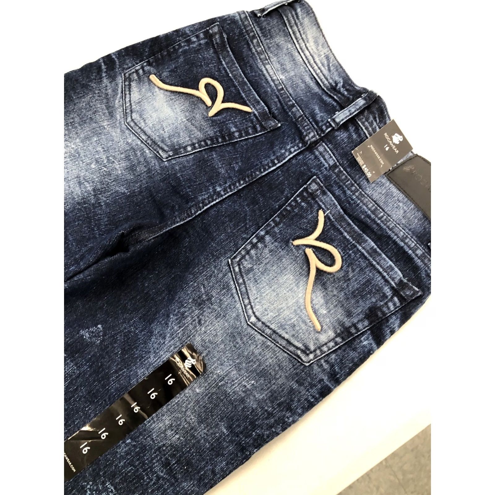 Rocawear VINTAGE Rocawear Moto Denim Jean Shorts 27x12 Blue 16 Regular Size US 34 / EU 50 - 3 Thumbnail