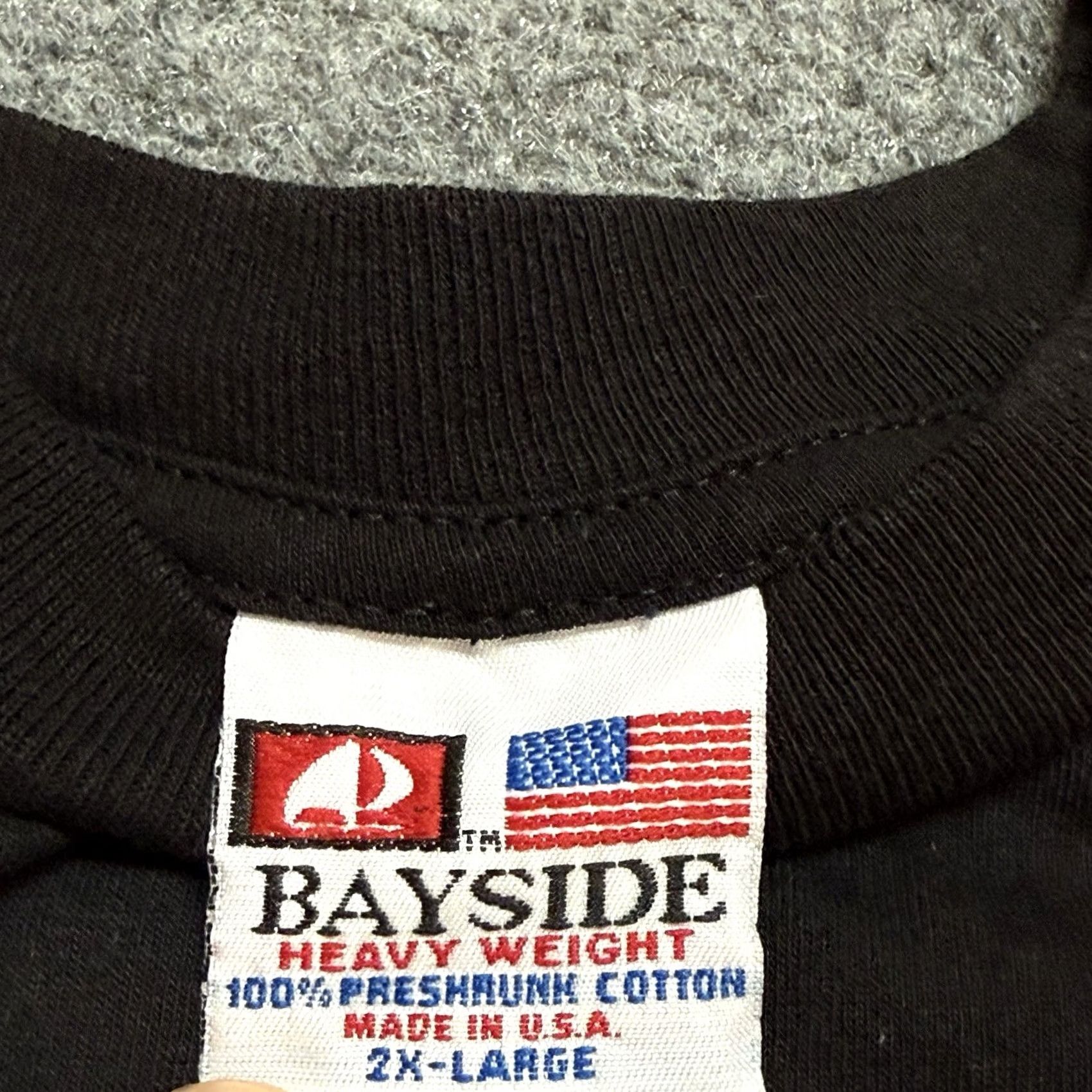 Vintage VINTAGE Bayside T-Shirt 2XL Black Music 80s 90s Steinway & Sons USA Made Short Sleeve Crew Neck Men Shirt Size US XXL / EU 58 / 5 - 3 Thumbnail