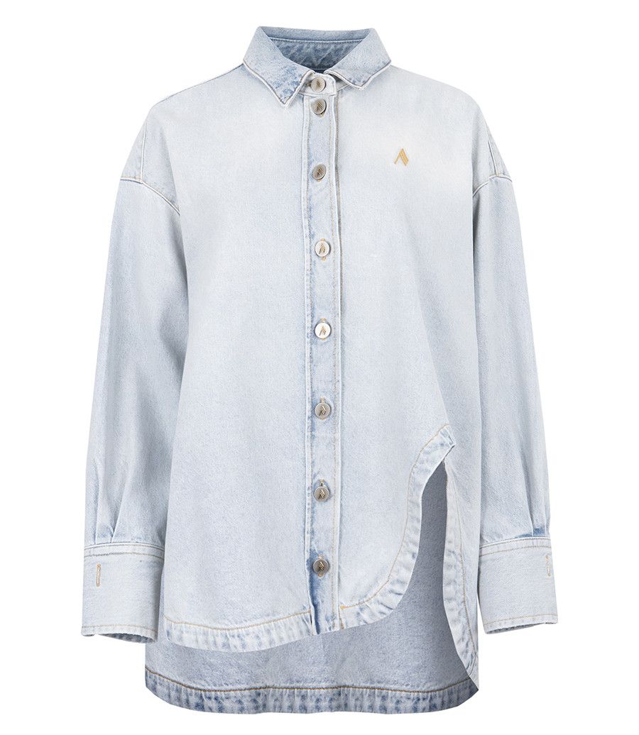 The Attico o1mle0526 Diana Denim Jacket in Blue Size XS / US 0-2 / IT 36-38 - 1 Thumbnail