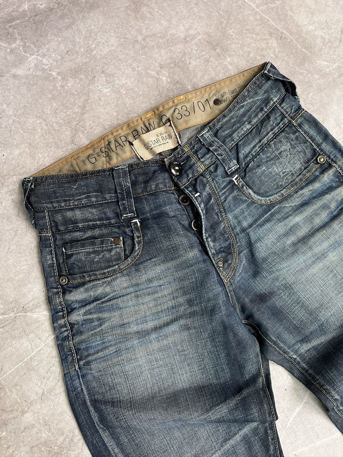 G-Star G star Raw regular boot cut rap jeans pants y2k Size US 31 - 3 Thumbnail