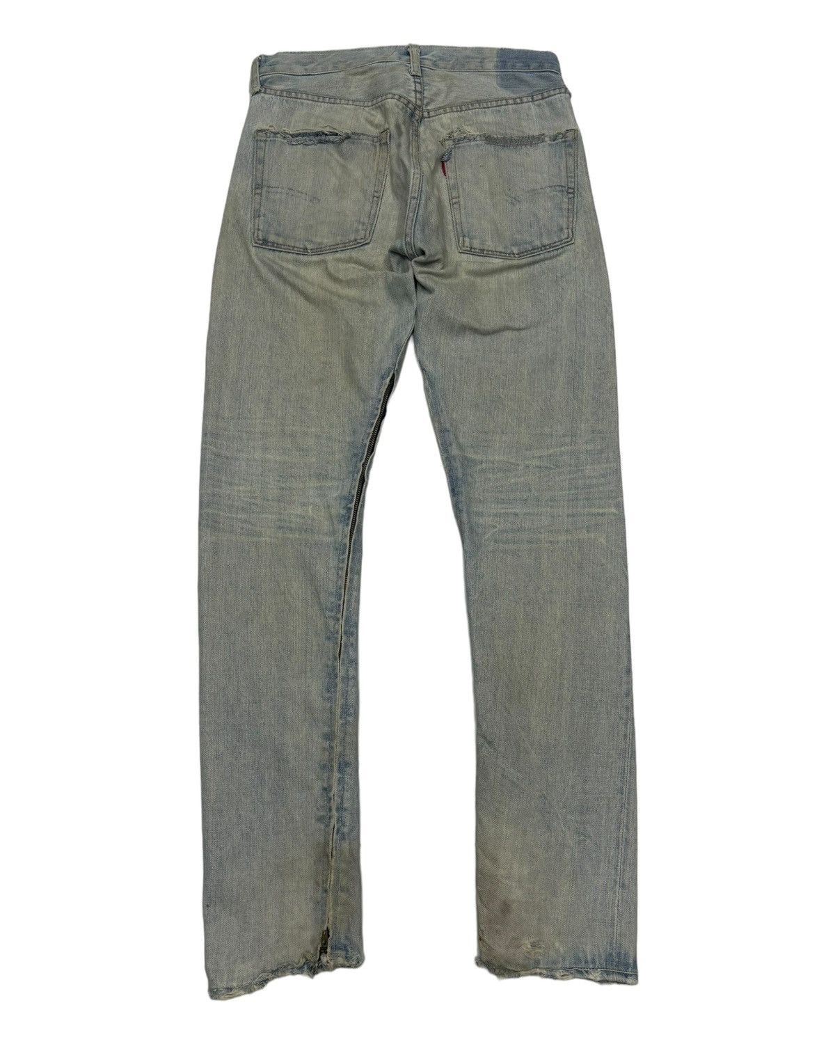 Japanese Brand × Levi's × Vintage Vintage Levis 501 Selvedge Zipper Flare Distress Denim Jeans Size US 30 / EU 46 - 10 Thumbnail