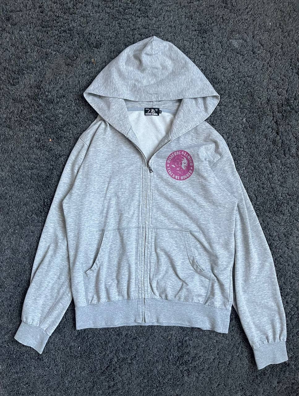 Hysteric Glamour hysteric glamour grey zip up hoodie | Grailed
