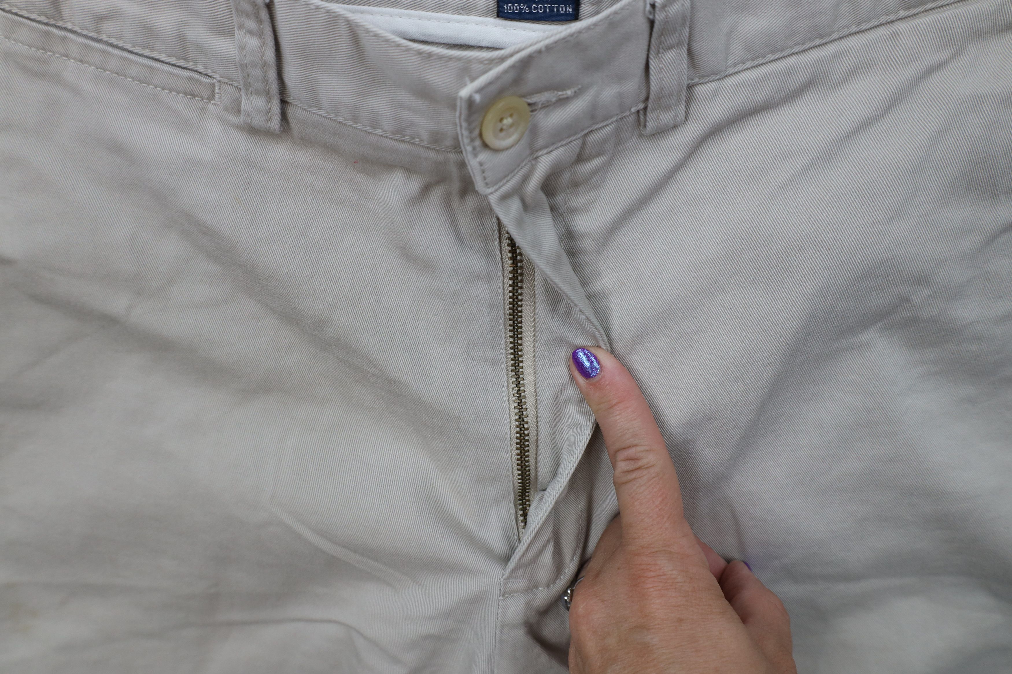 Ralph Lauren Vintage 90s Ralph Lauren Cotton Golf Chino Shorts Beige Size US 32 / EU 48 - 7 Thumbnail