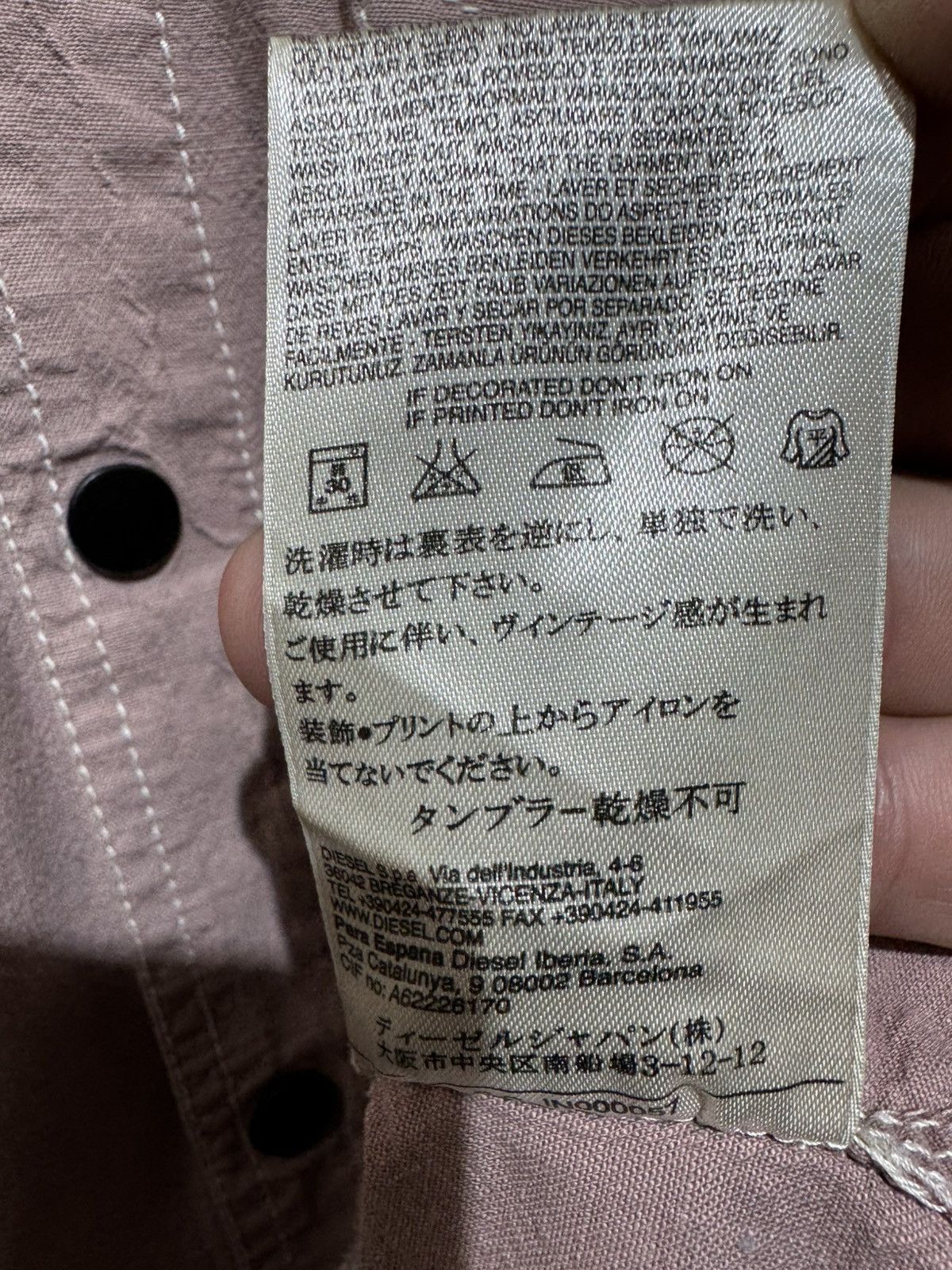 Diesel × Vintage Men's Diesel Long Sleeve Shirt Pink Plaid pattern Vintage Size US M / EU 48-50 / 2 - 14 Thumbnail