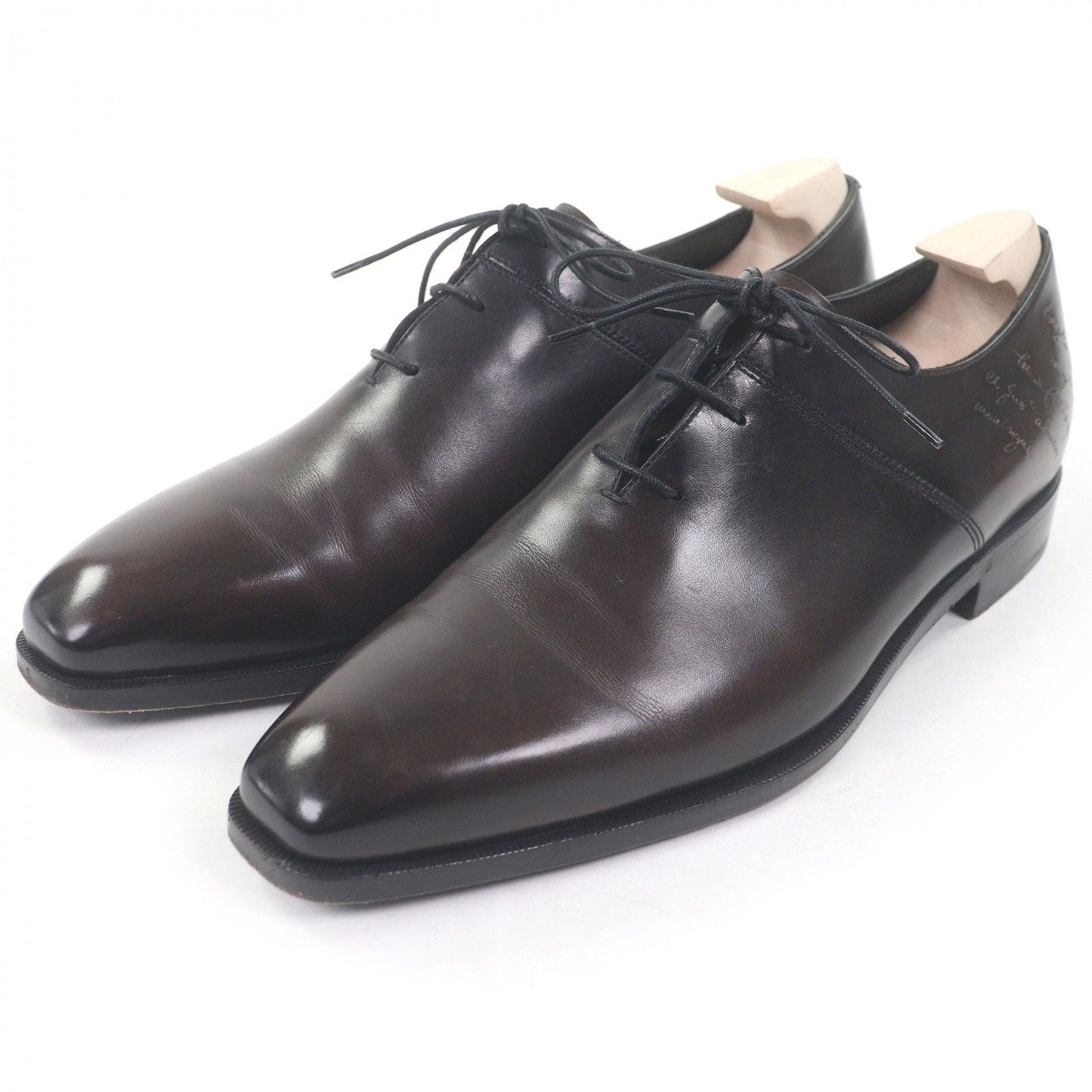 Berluti Berluti Berluti Alessandro Calligraphy Leather Oxford Shoes Leather Shoes DUTY FREE for USA Size ONE SIZE - 1 Thumbnail