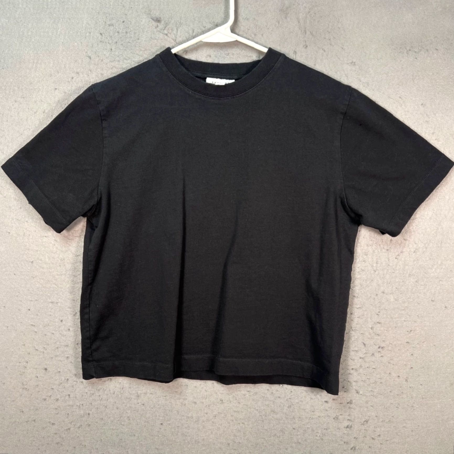 Topshop Topshop Womens T-Shirt Size 8 - 10 Black Cotton Crew Neck Short Sleeve Size M / US 6-8 / IT 42-44 - 2 Thumbnail