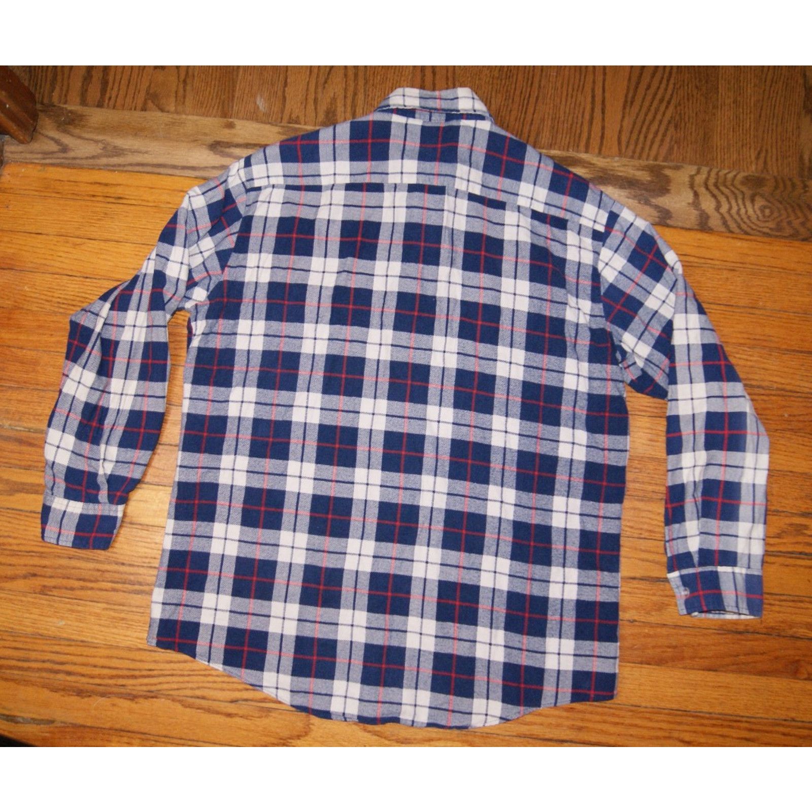 Vintage VTG Towncraft Jc Penney Blue Plaid Flannel Shirt Mens Large Size US L / EU 52-54 / 3 - 4 Thumbnail