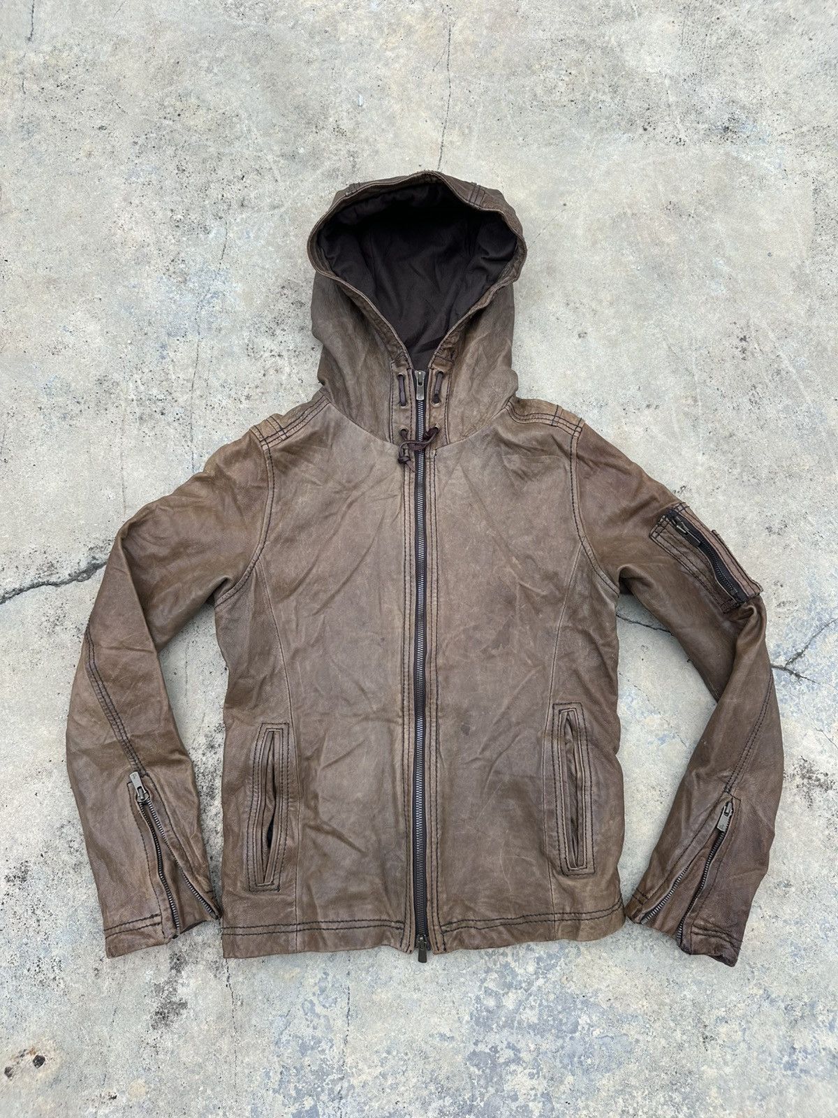 GOA 2000s Japanese Brand Sheepskin Leather Bono Jacket Size S / US 4 / IT 40 - 2 Thumbnail