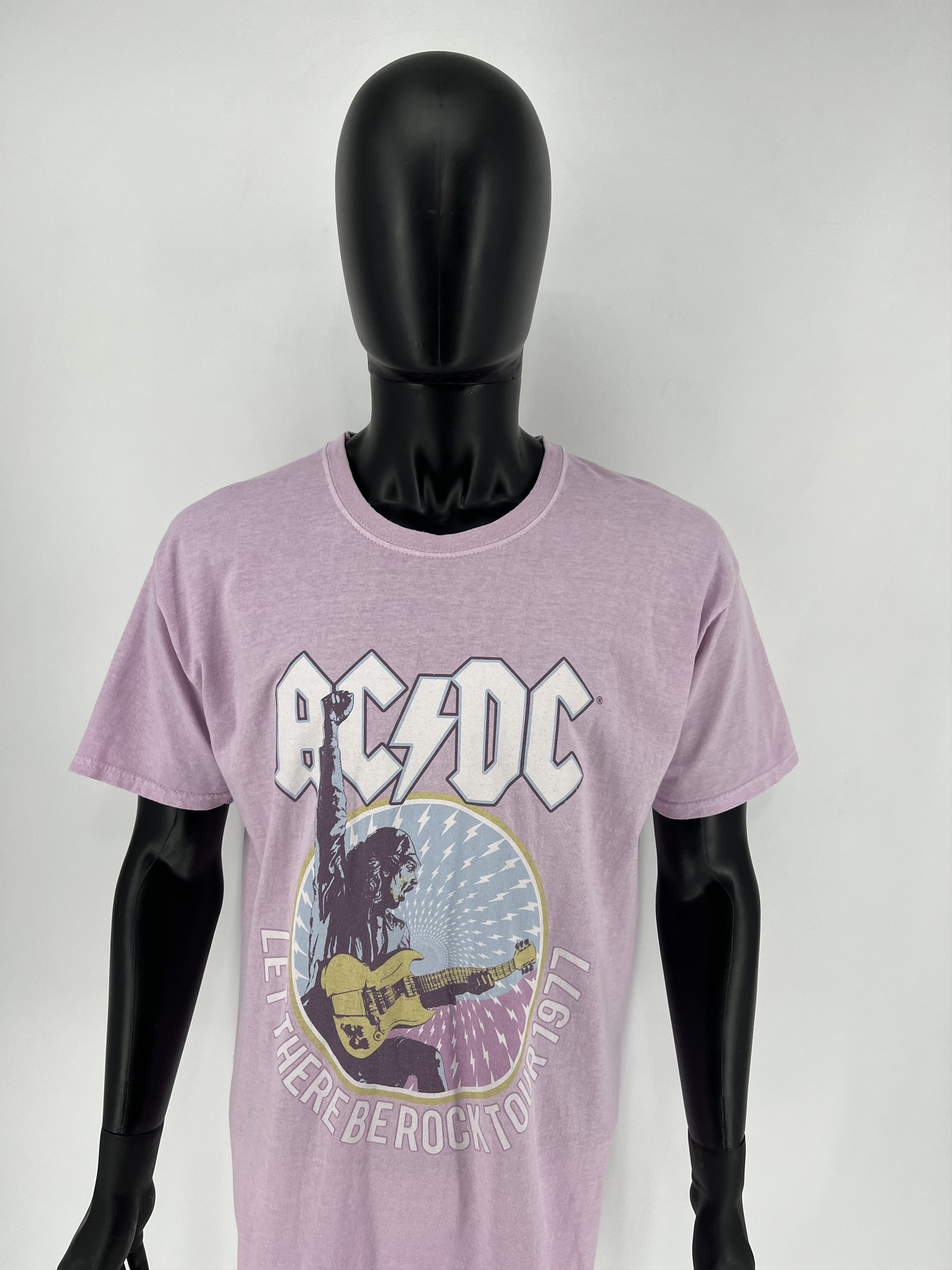 Band Tees Vintage AC/DC Let There Be Rock 1977 Tie Dye T Shirt Size US L / EU 52-54 / 3 - 5 Thumbnail