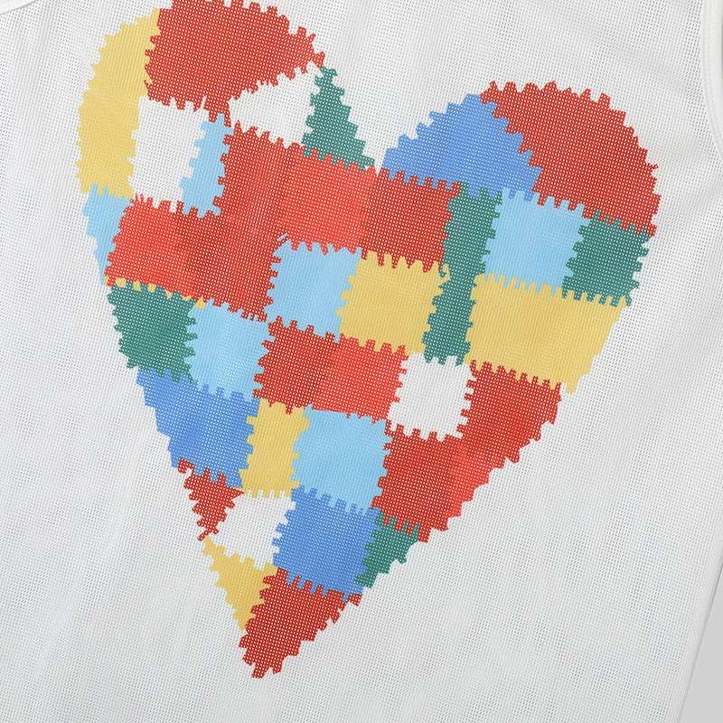 Japanese Brand × Vintage Patch Printed Polyester Heart Tank Top A007 Size US L / EU 52-54 / 3 - 5 Thumbnail