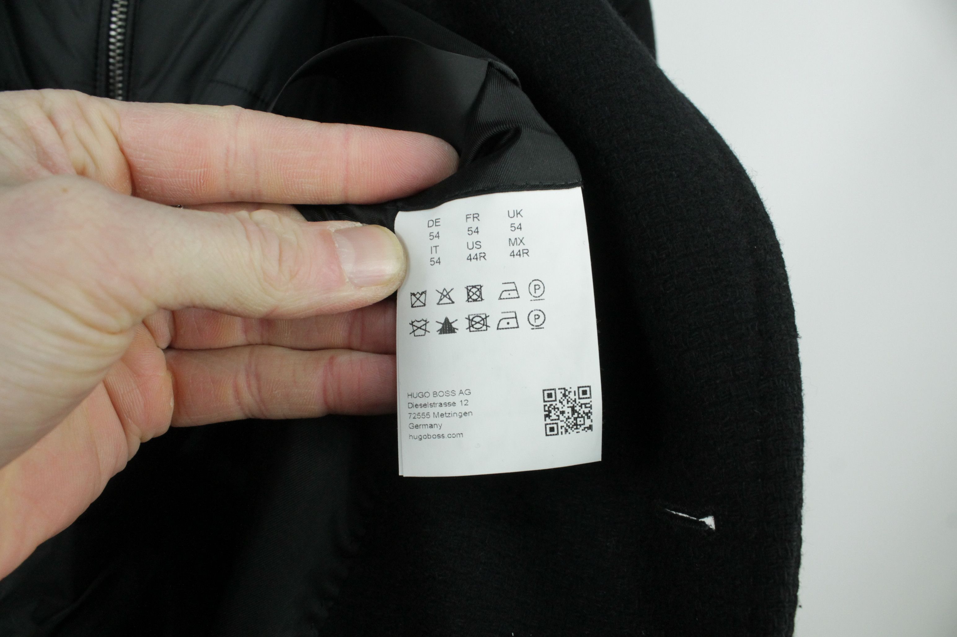 Hugo Boss Hugo Boss Nadim4 Inner Bib Slim Fit Black Wool Coat Size US L / EU 52-54 / 3 - 10 Thumbnail