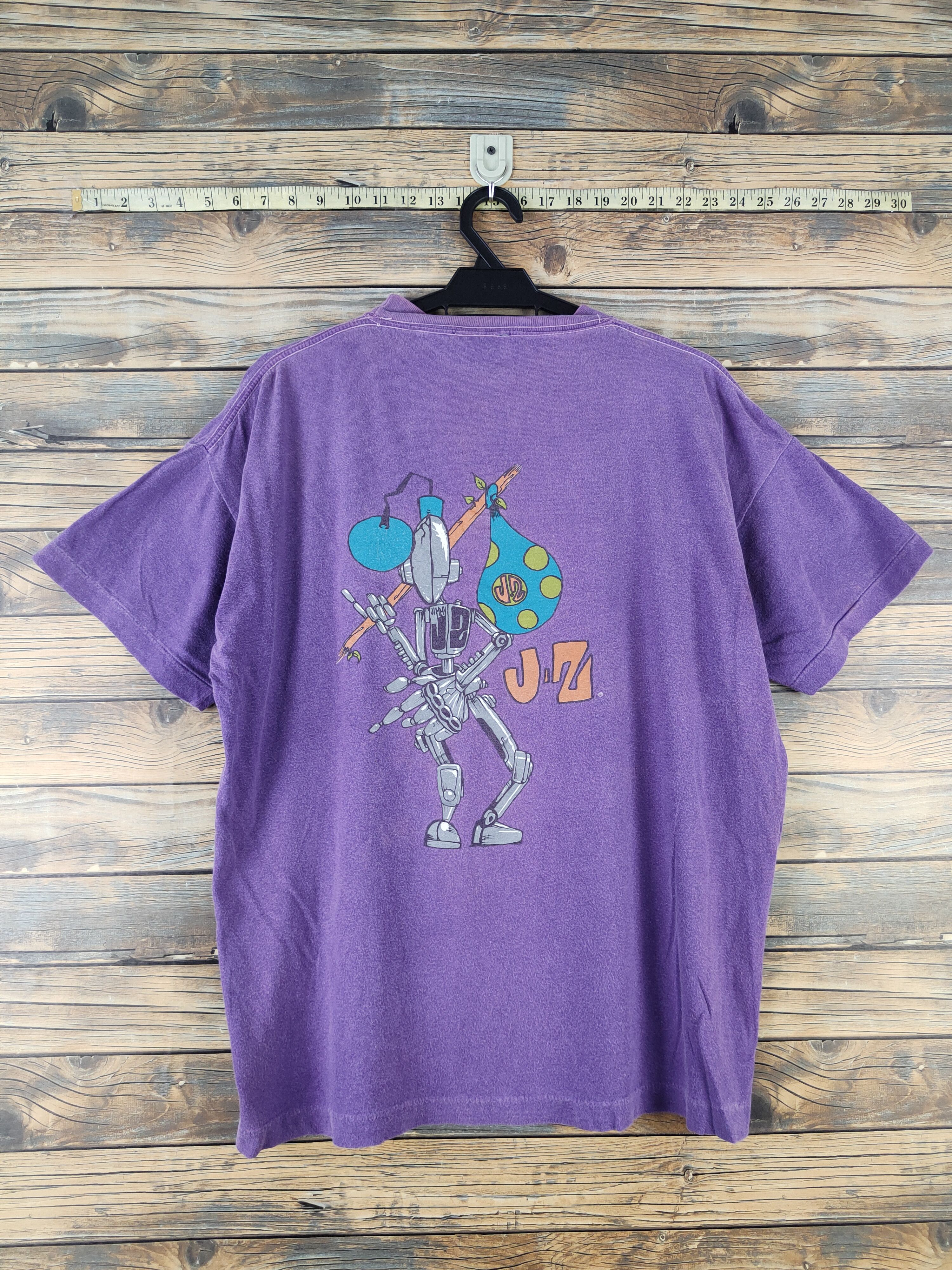 Vintage DL 80' Jimmy'z skate vintage faded Purple tee #1030 Size US L / EU 52-54 / 3 - 1 Thumbnail