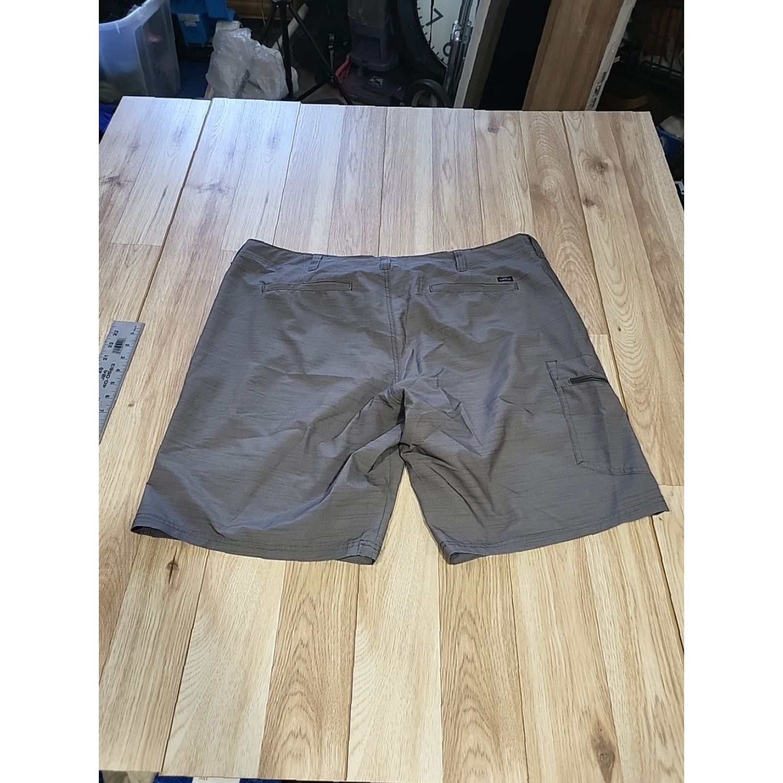 Lee Lee Dungarees Shorts Utility Security Pocket Sz. 42 X 10 Gray Stretch New Hiking Satin? Size US 42 / EU 58 - 5 Thumbnail