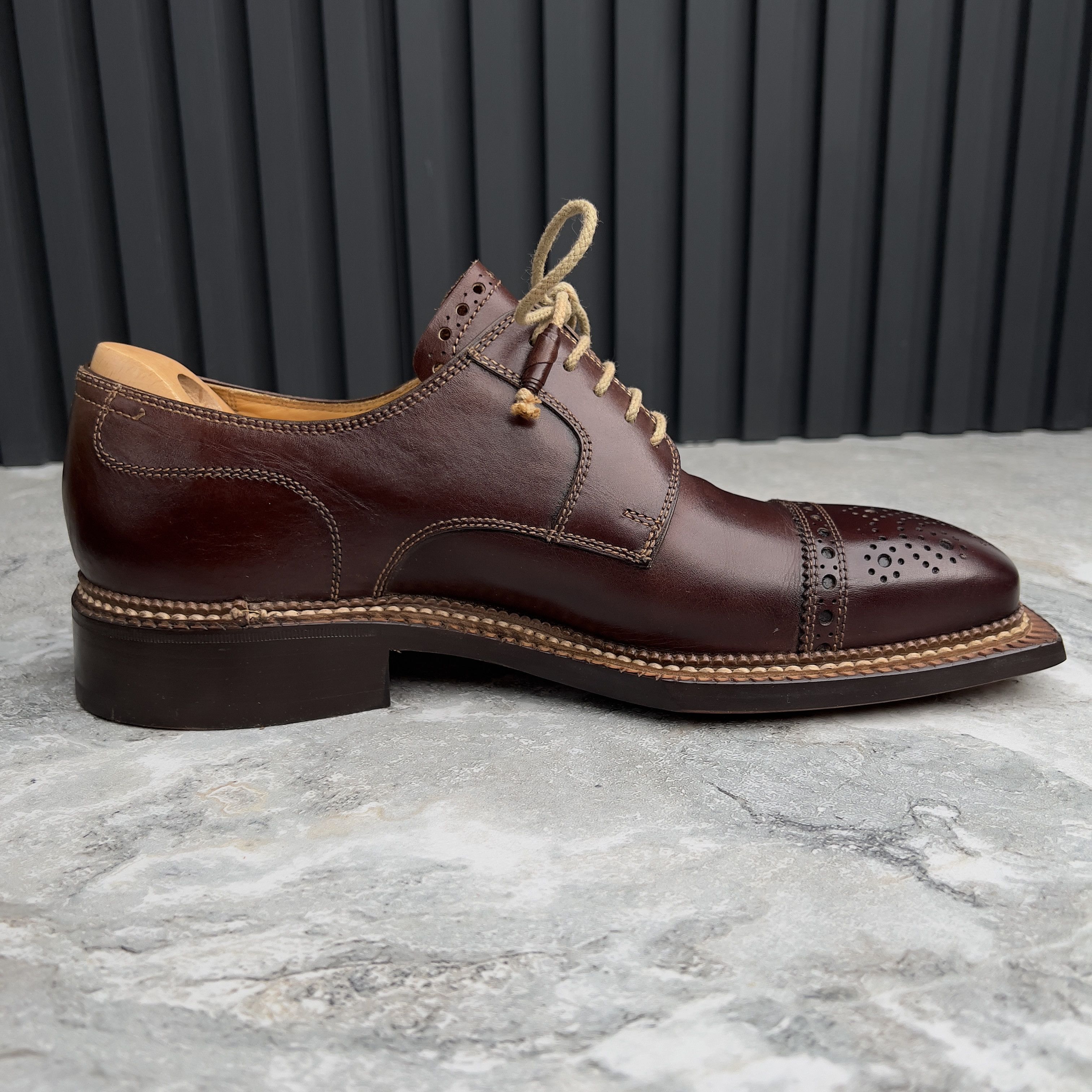 Berluti Stefano Branchini Calzoleria Brown Norvegese Cap Toe Derby Size US 9 / EU 42 - 5 Thumbnail