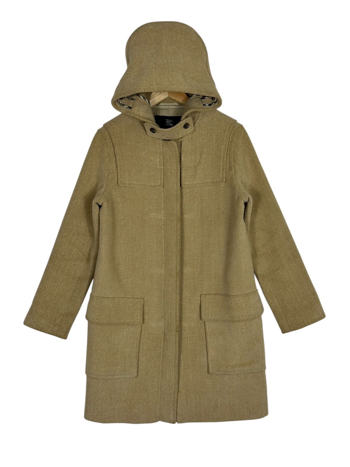 Burberry Burberry London Hooded Wool Coat Camel Beige Women’s Size 38 Size XS / US 0-2 / IT 36-38 - 1 Thumbnail