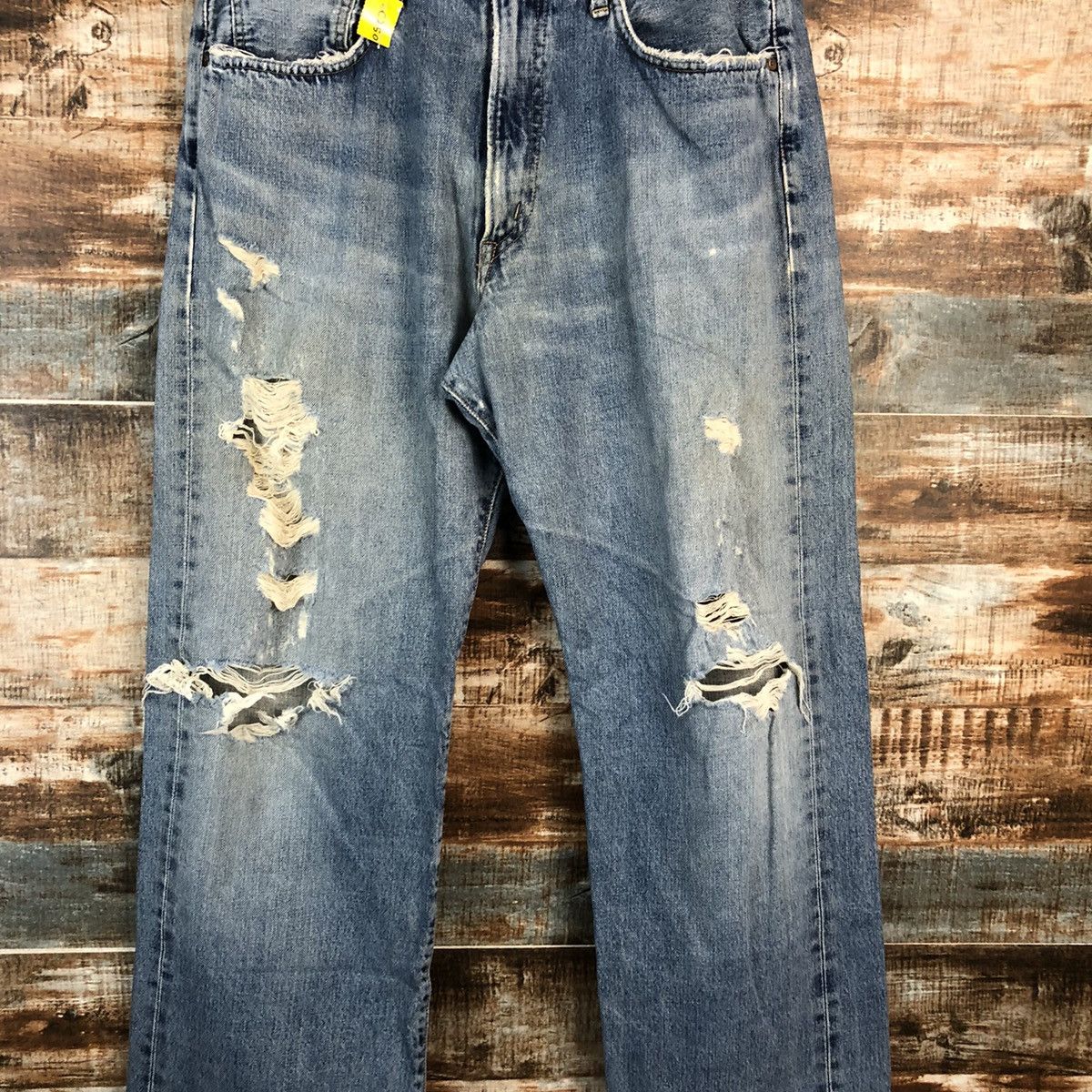 Edwin DLL Edwin Blue selvedge Distressed ripped Denim Pants #C250 Size US 34 / EU 50 - 5 Thumbnail