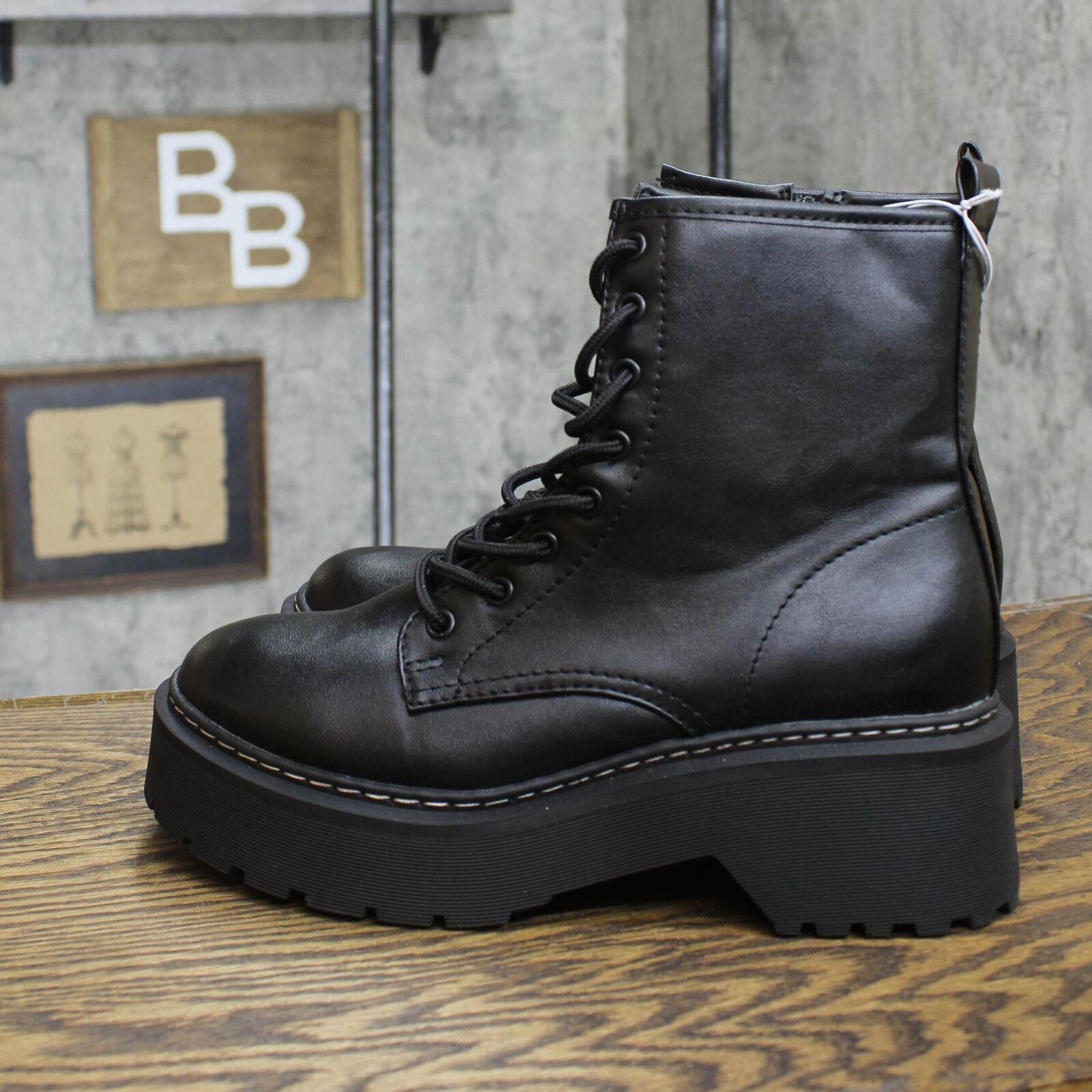 Designer Wild Fable Women's Zea Combat Boots 87930209 Black 9M Size US 9 / IT 39 - 2 Thumbnail