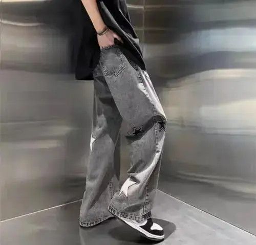 Japanese Brand × Jean Vintage street star embroidered jeans Size US 32 / EU 48 - 3 Thumbnail