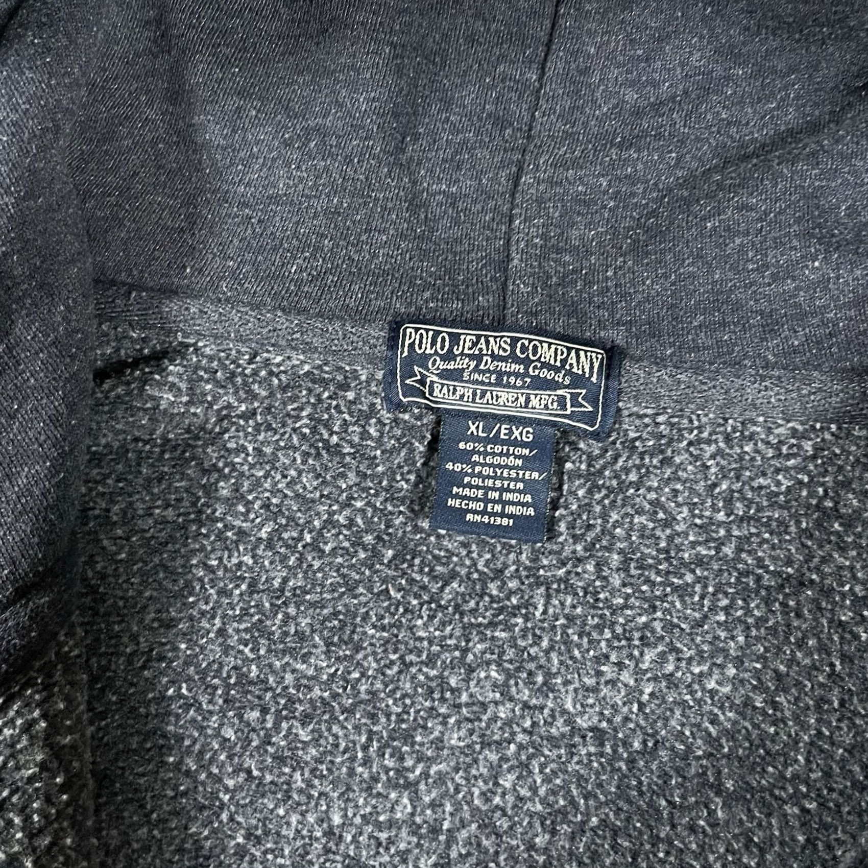 Polo Ralph Lauren VINTAGE Polo Ralph Lauren Hoodie Mens XL Full Zip Sweatshirt Y2K 67 Blue Size US XL / EU 56 / 4 - 3 Thumbnail