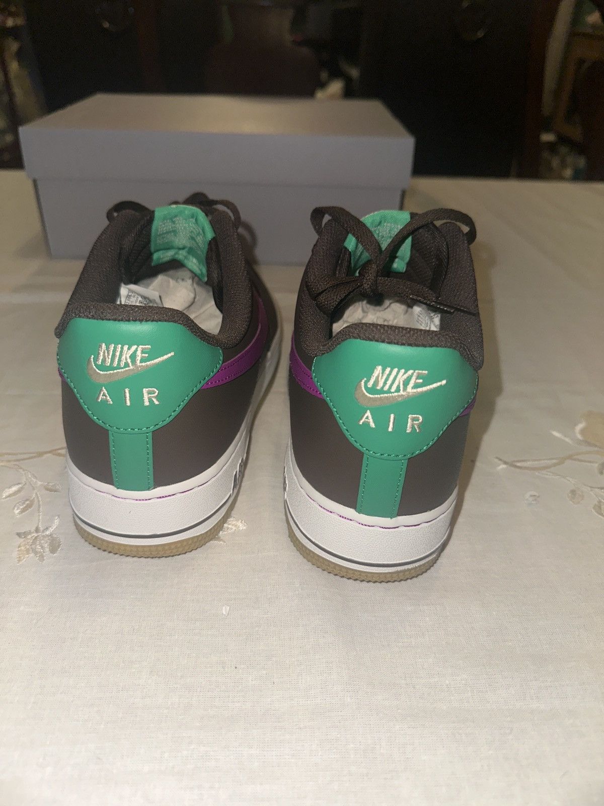Nike Nike Air Forces 1 '07 Baroque Brown/Vivid Purple Size US 9.5 / EU 42-43 - 5 Thumbnail